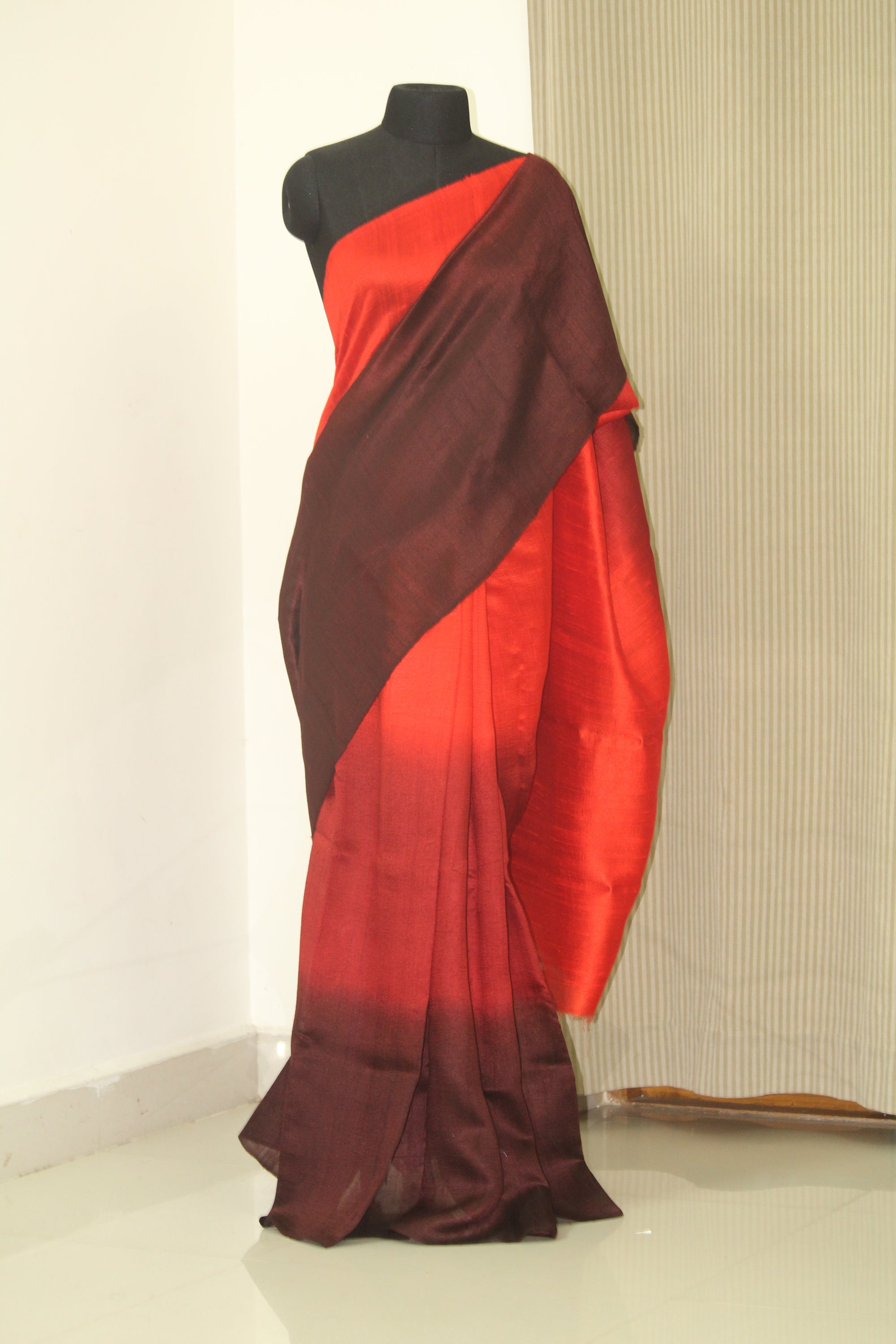 Dupion pure raw silk saree