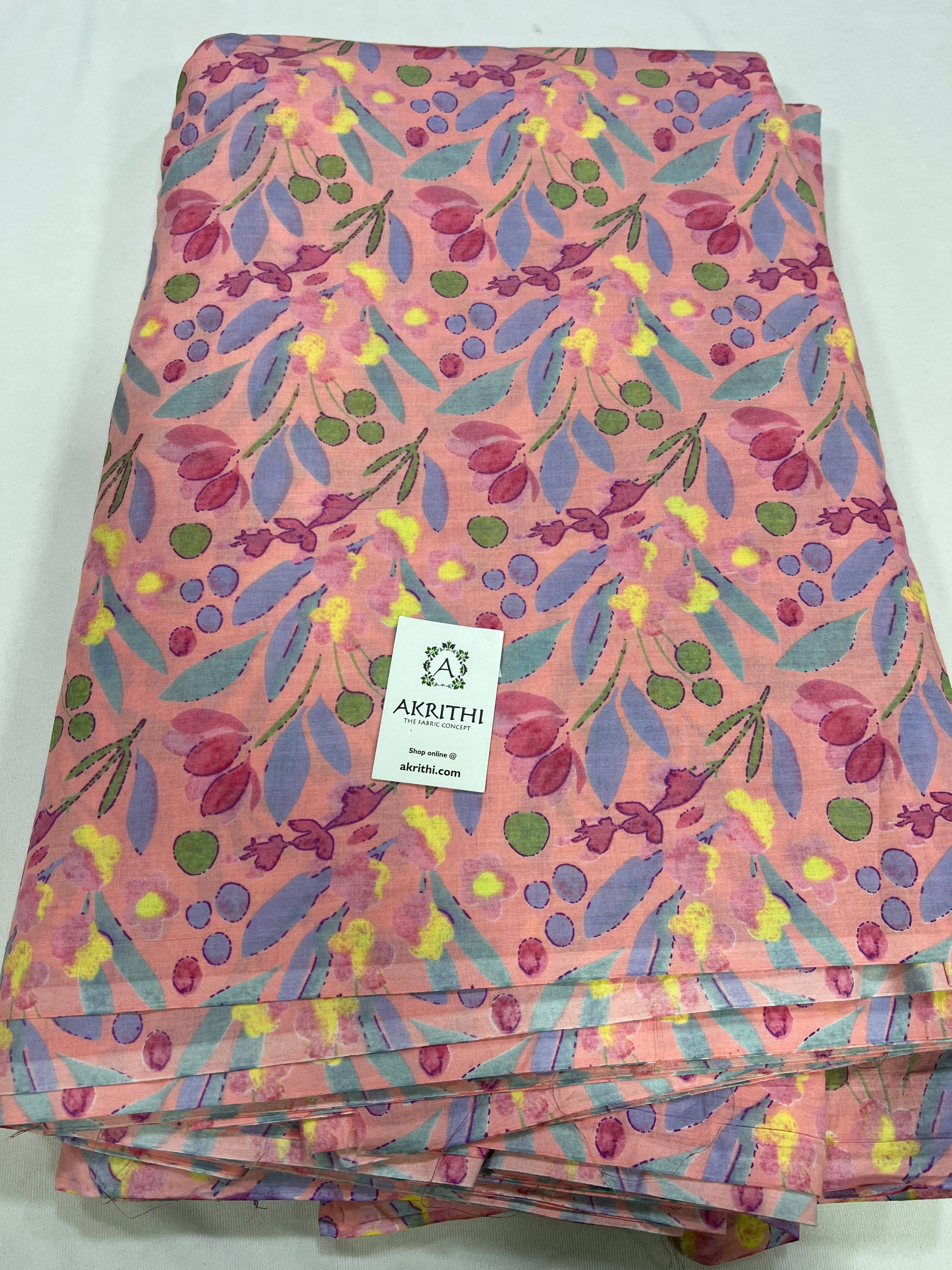 Printed pure cotton fabric