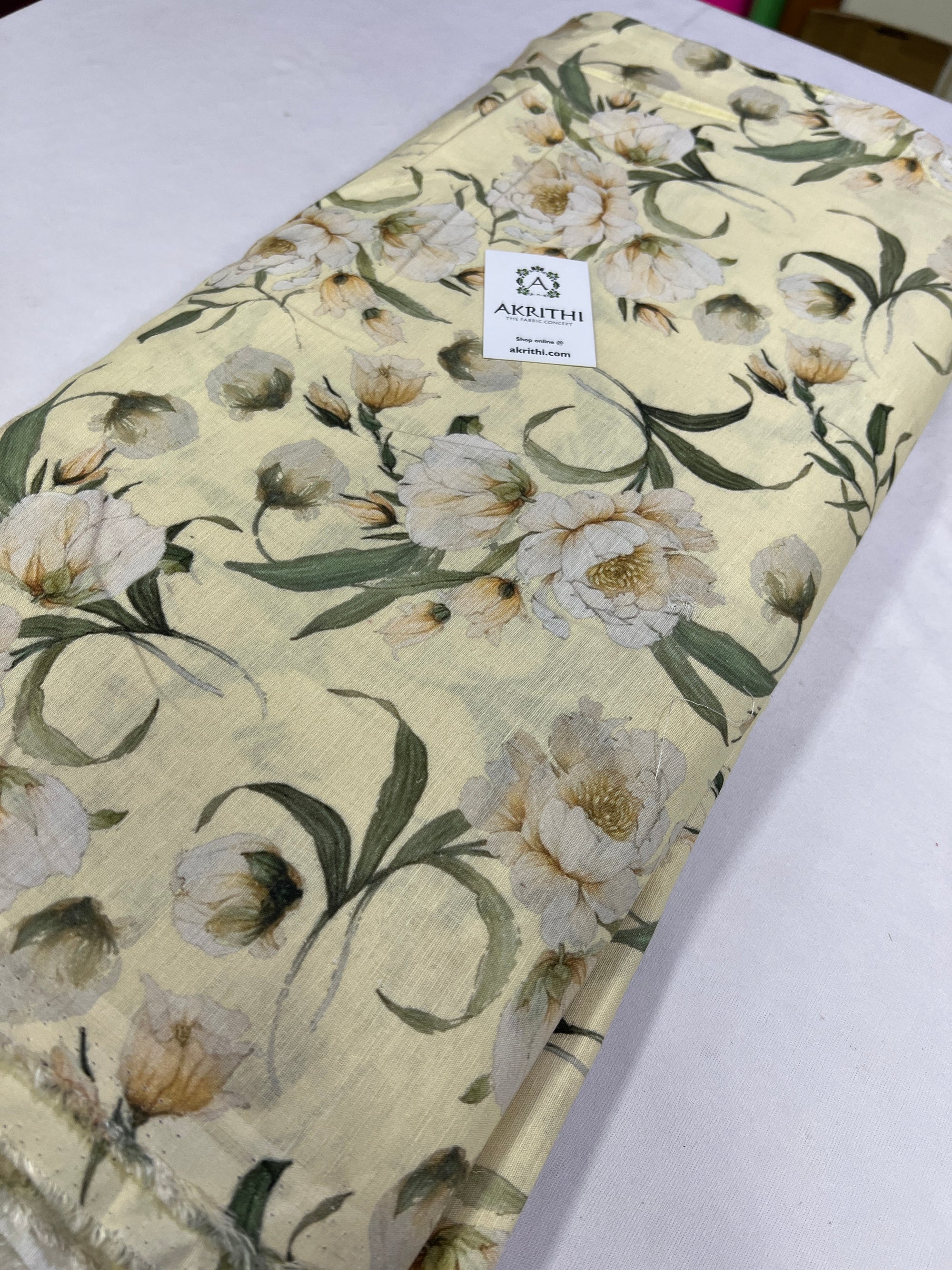 Digital Printed pure linen fabric