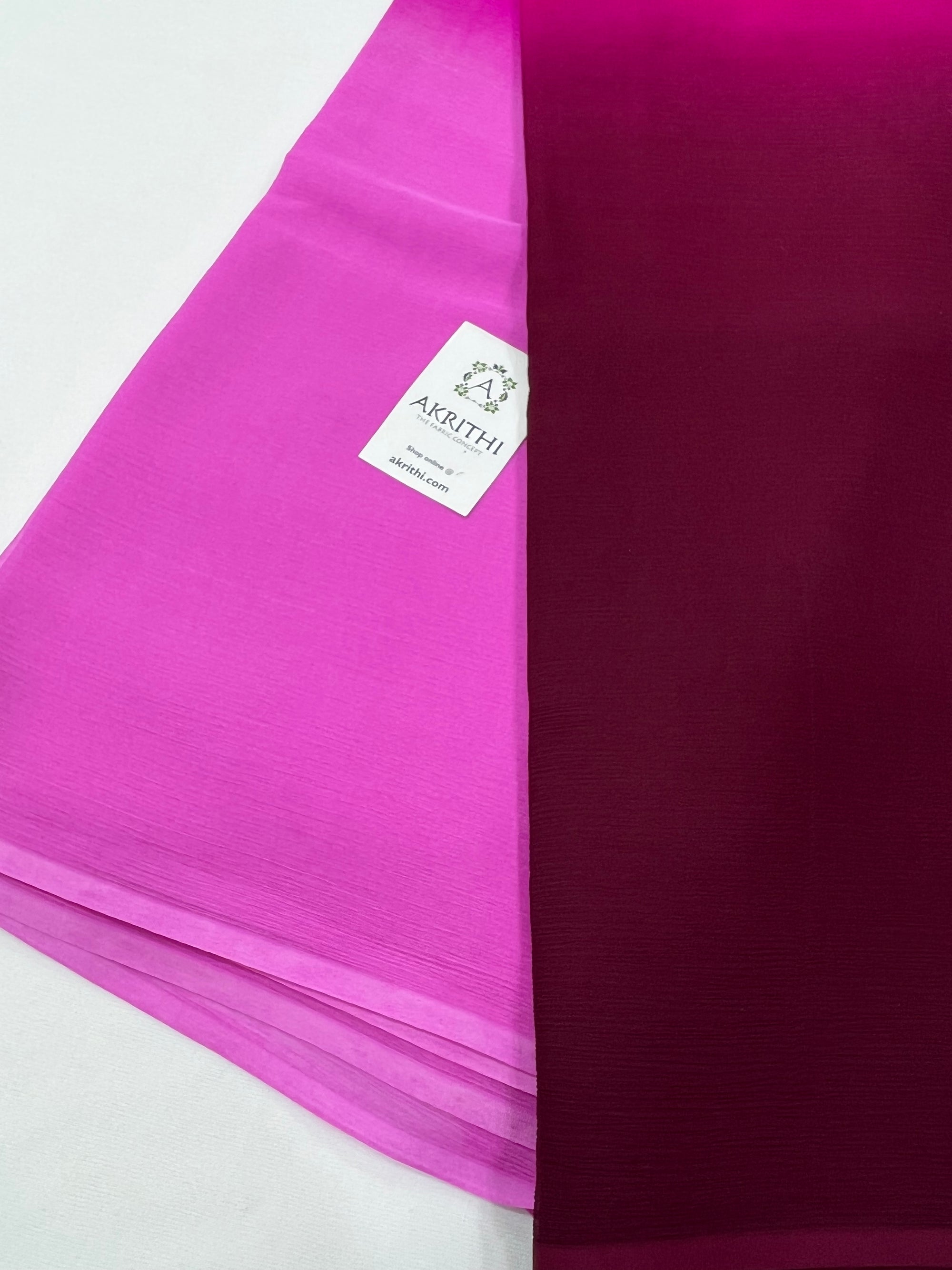 PLATINUM PURE SILK CHIFFON SAREE