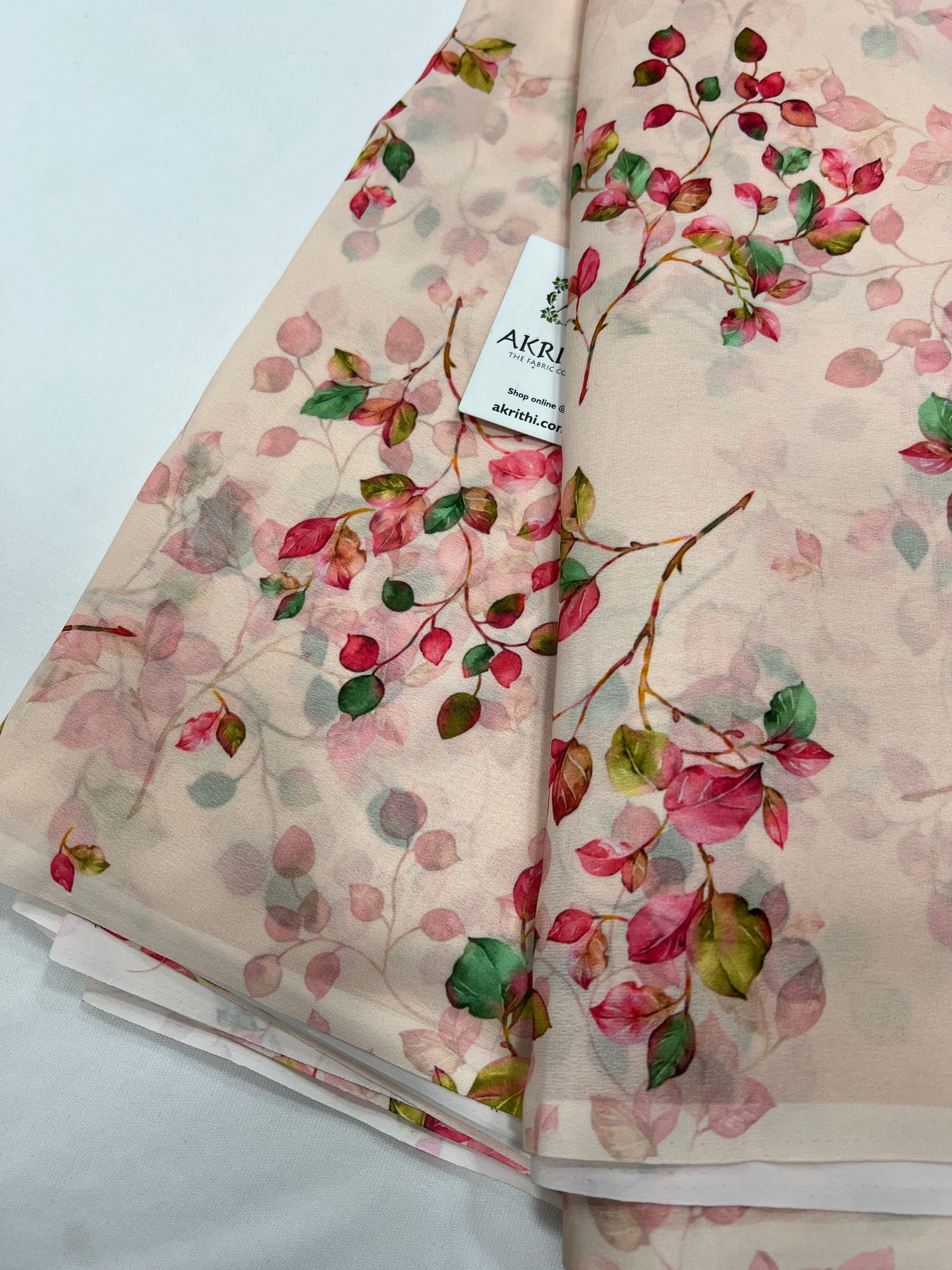 Digital floral printed georgette fabric