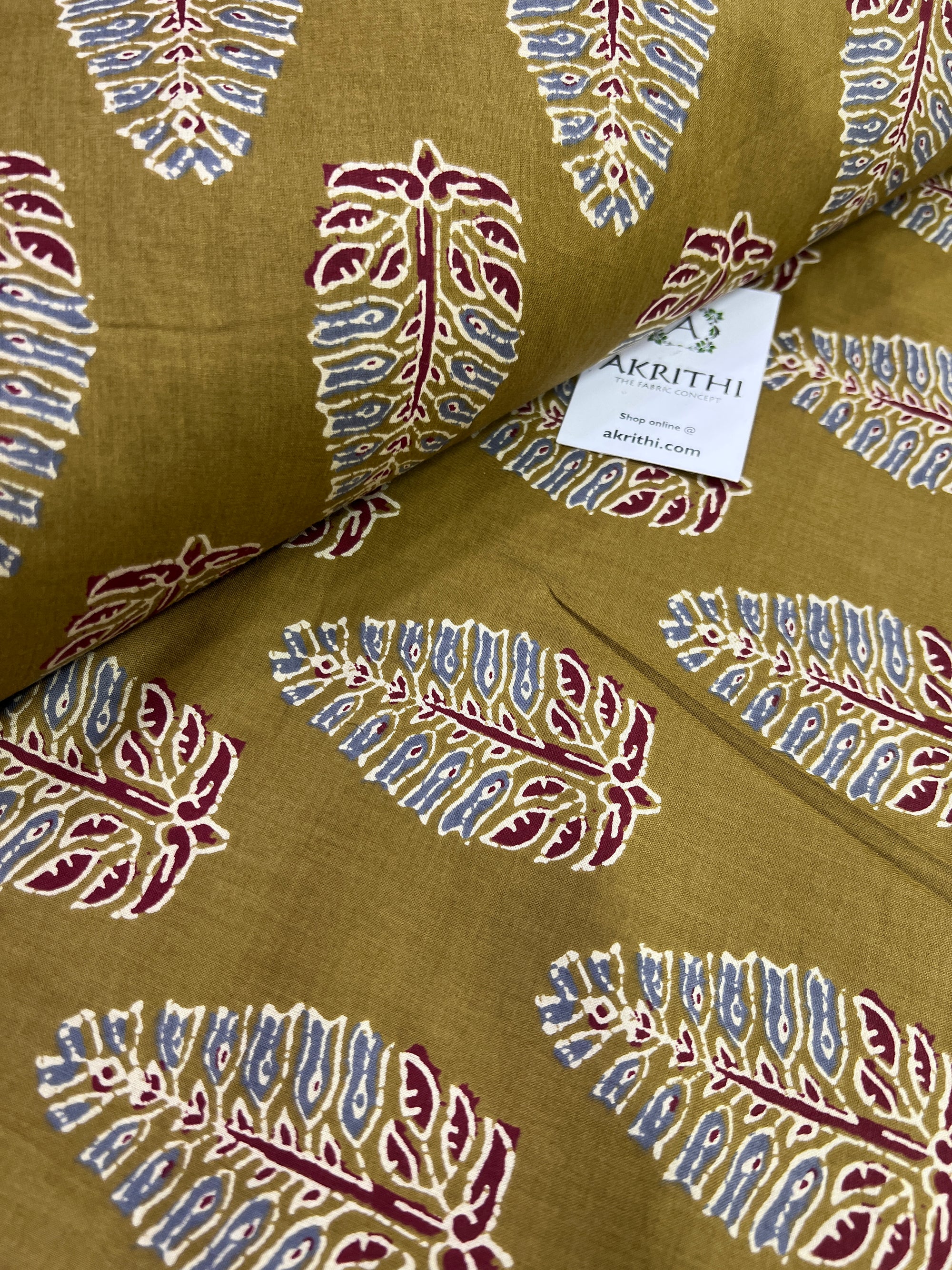 Ajrakh Printed pure cotton fabric