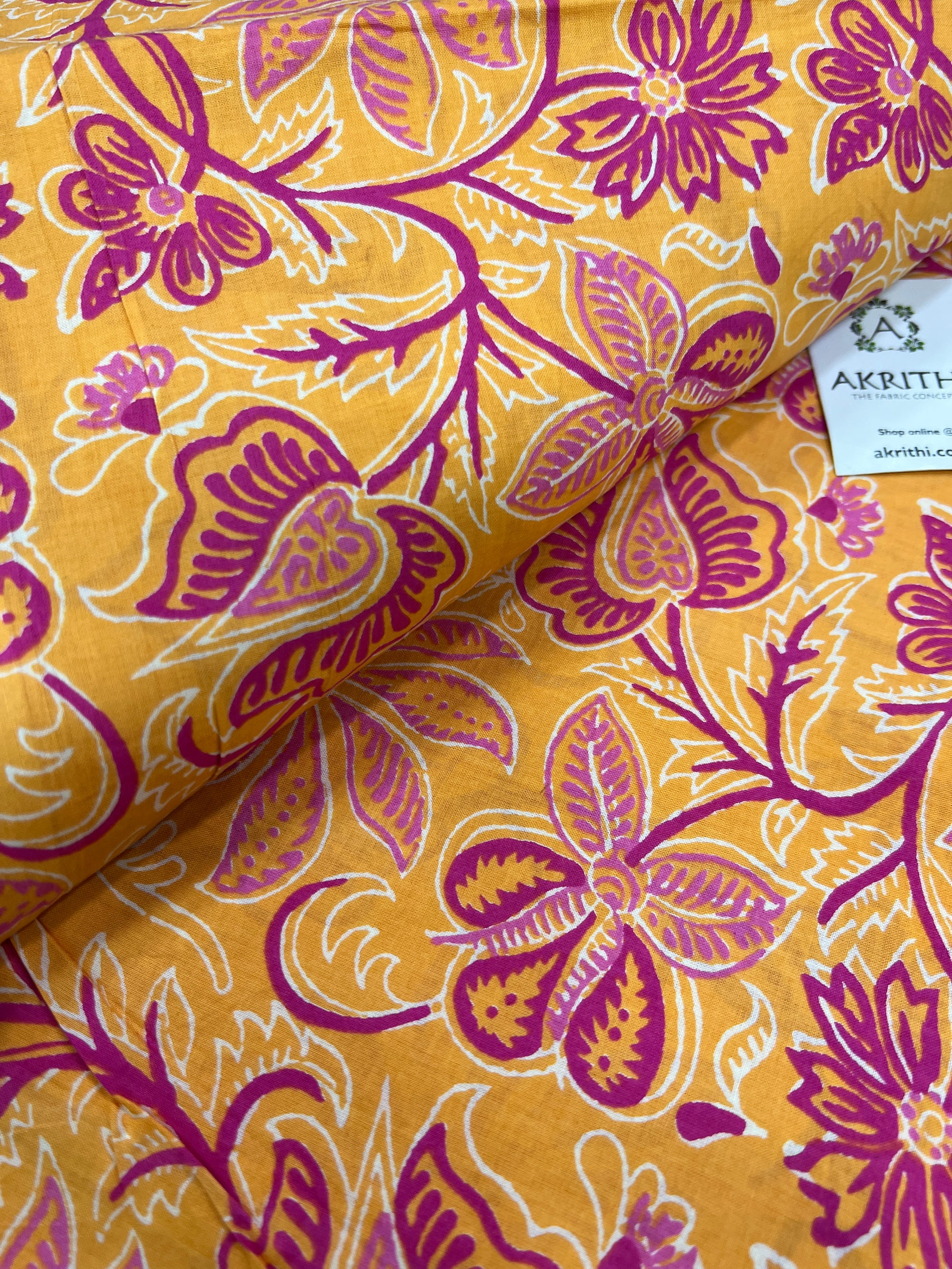 Printed pure cotton fabric