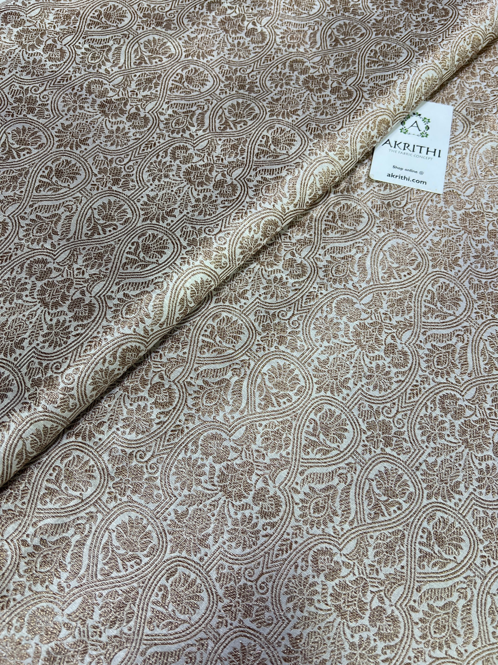 Pure silk Handloom Banarasi brocade fabric