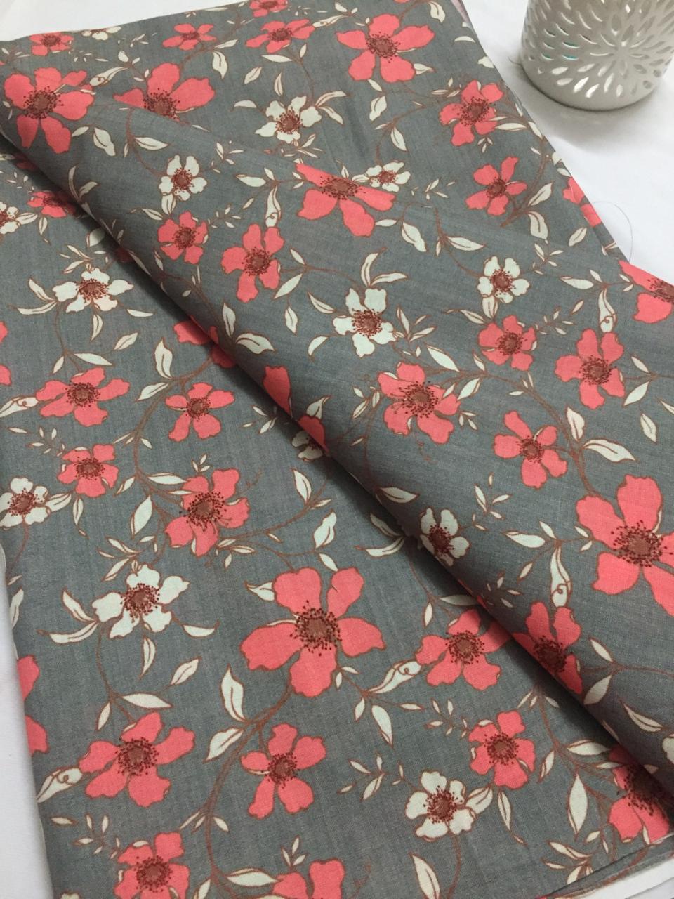 Printed Cotton slub fabric