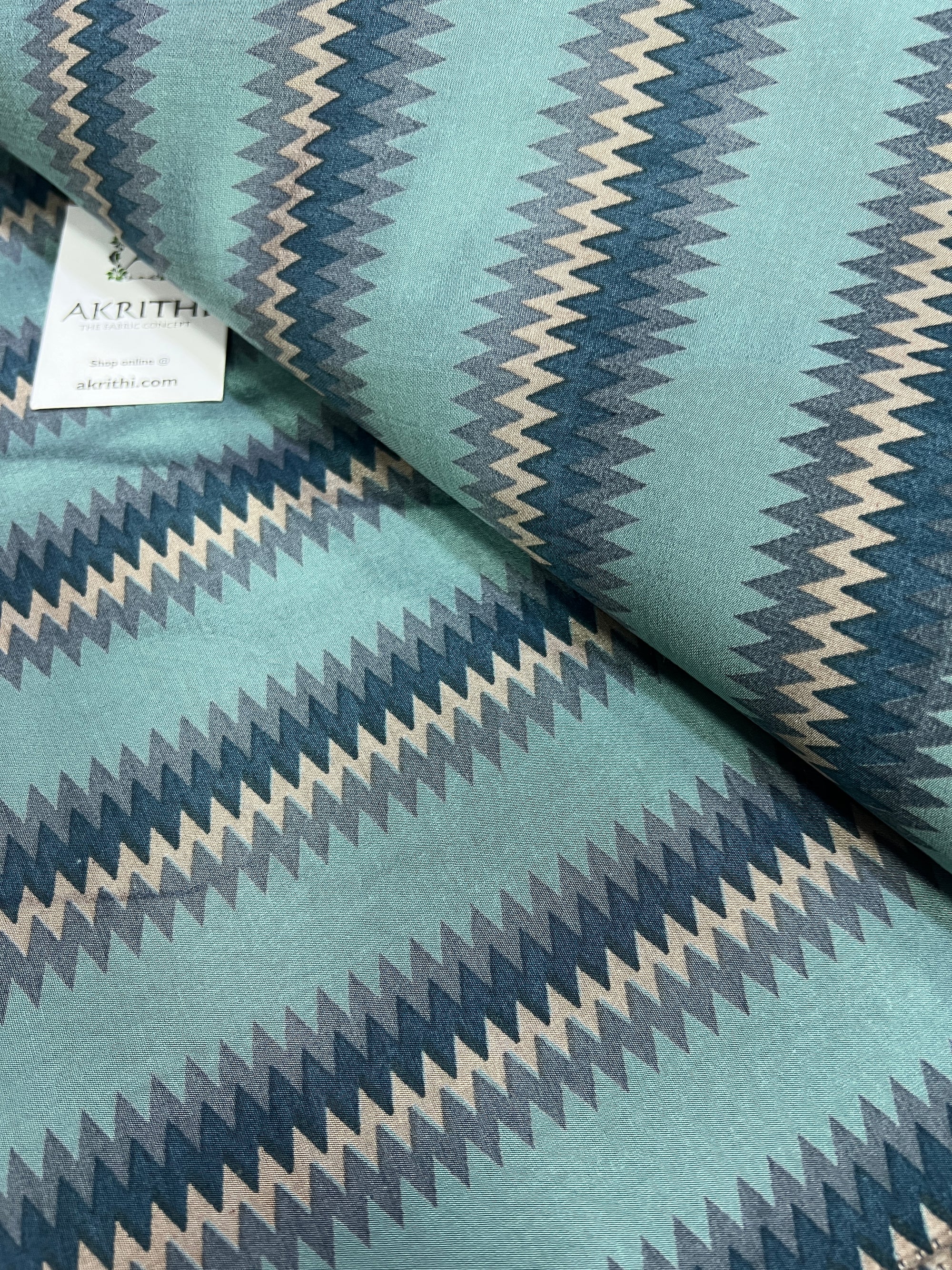 Digital printed silk fabric