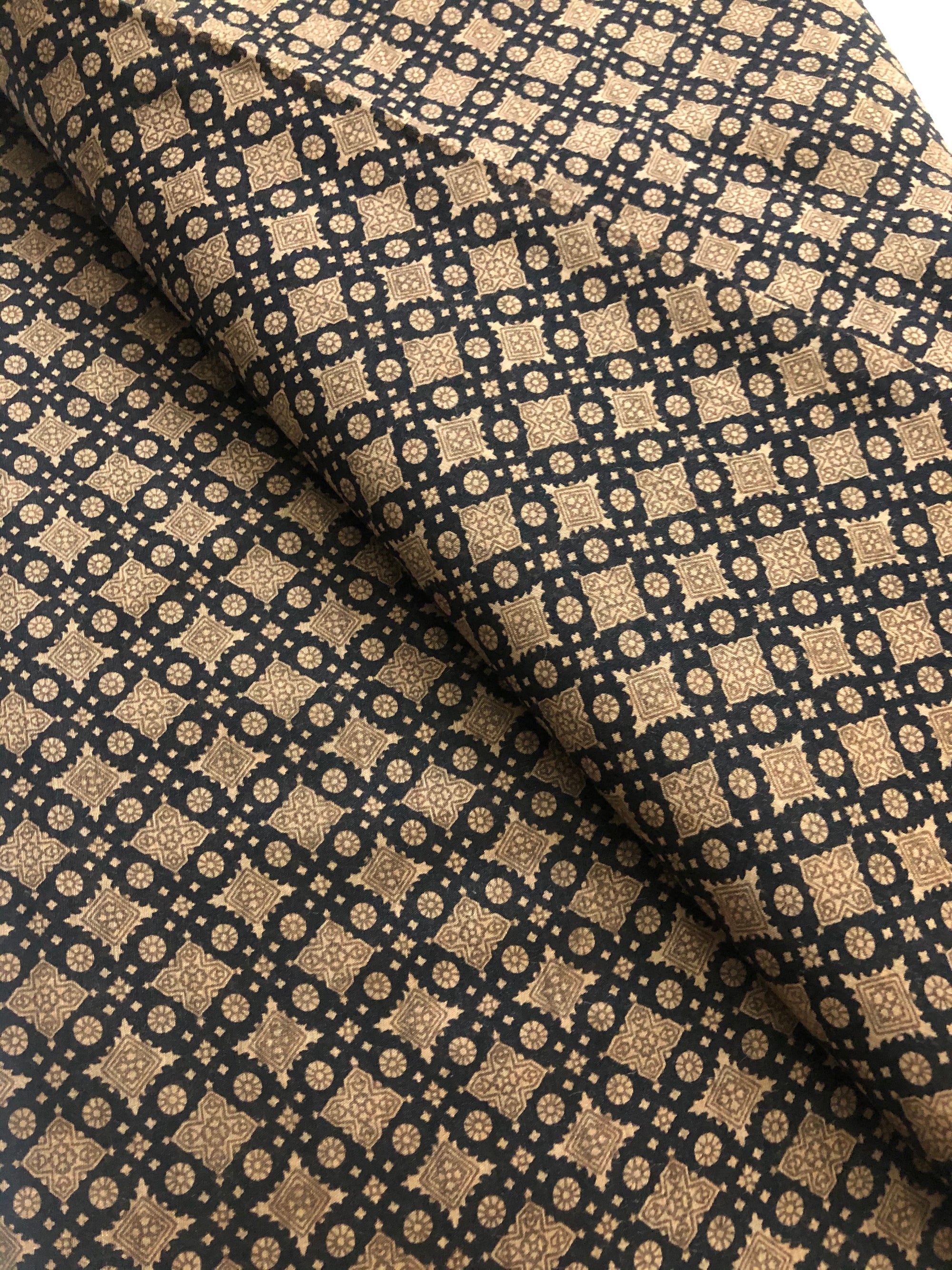 Printed handloom pure munga silk fabric