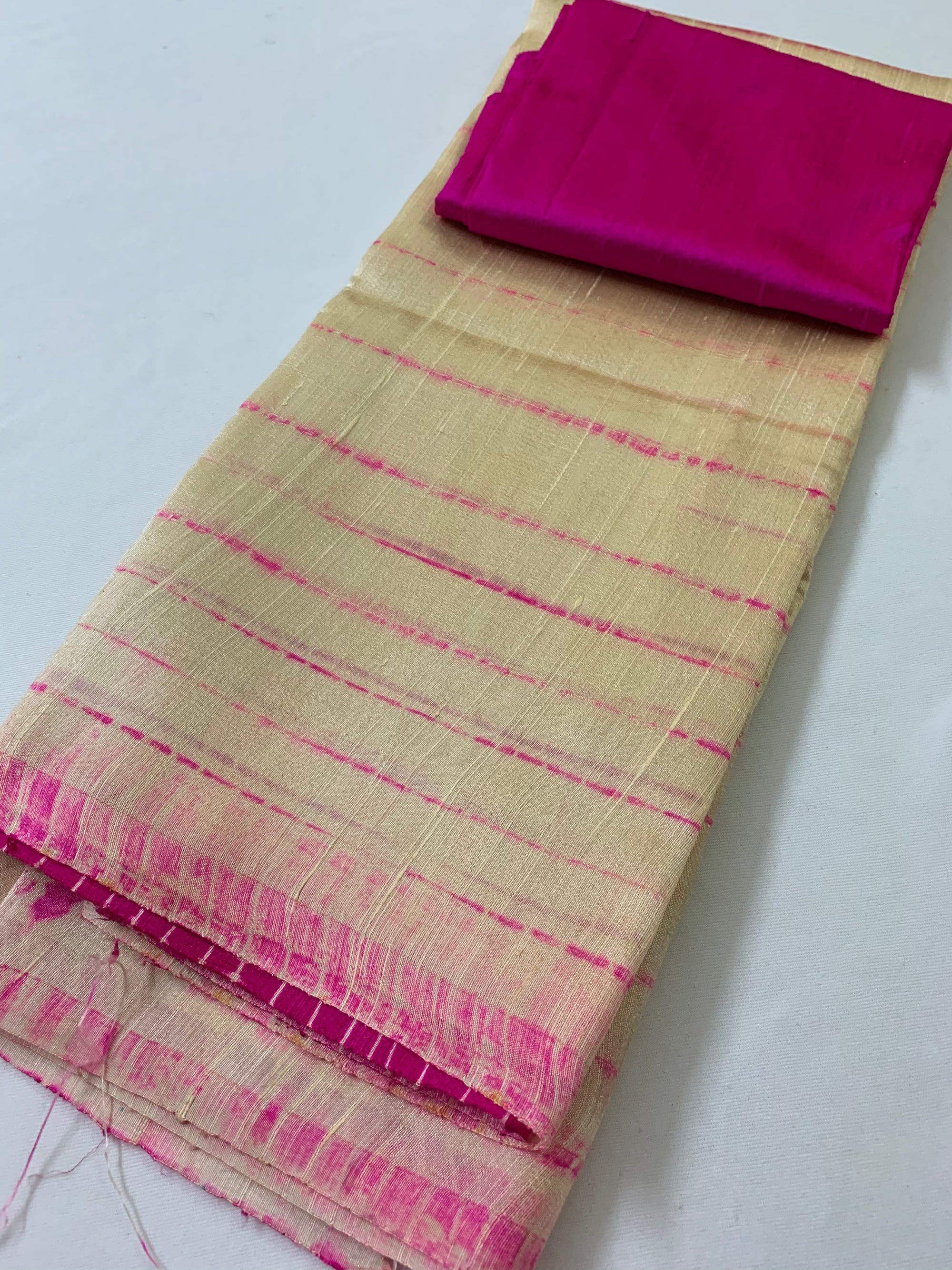 Pure raw silk kurta with raw silk bottom