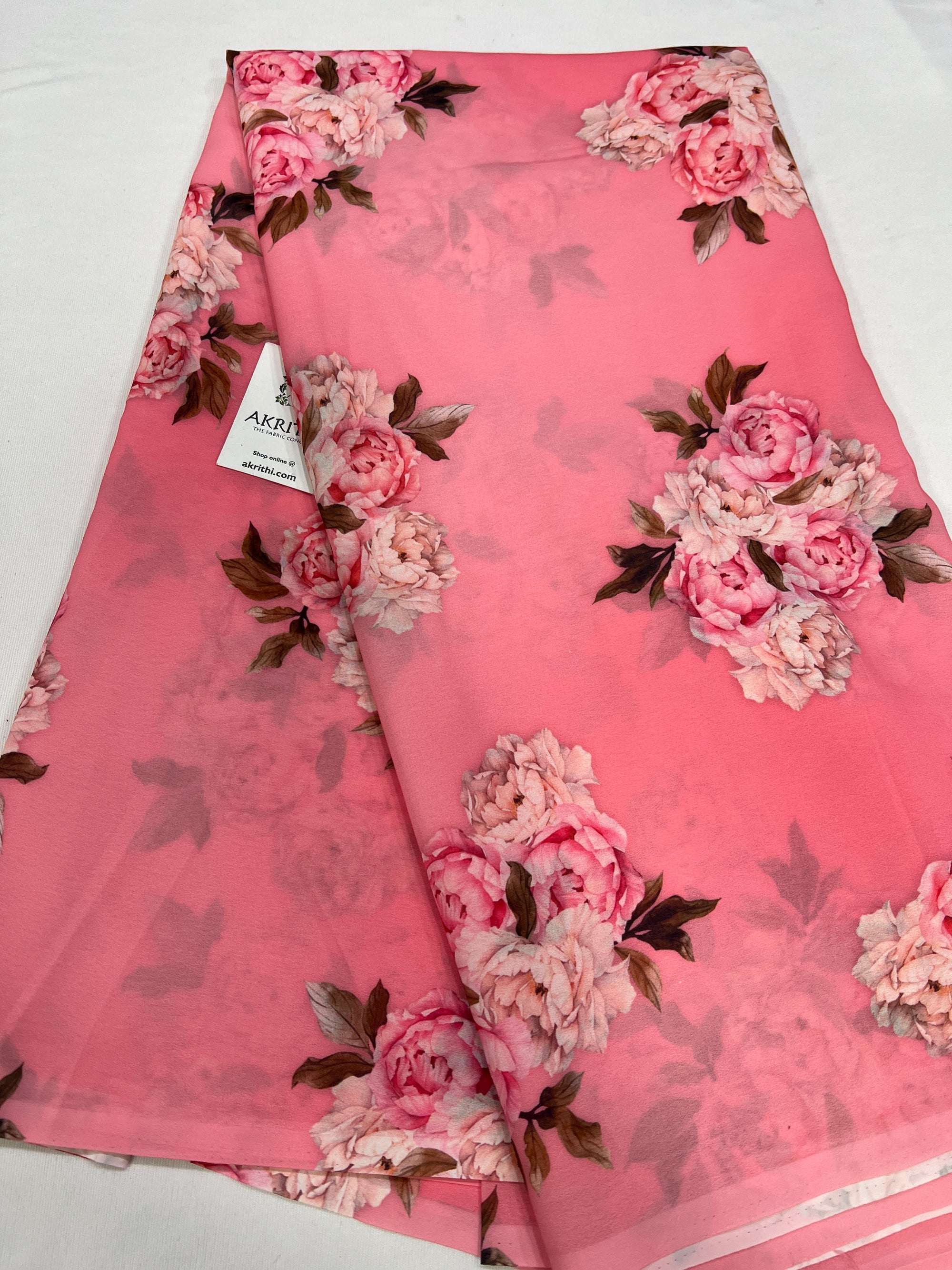 Digital printed georgette saree