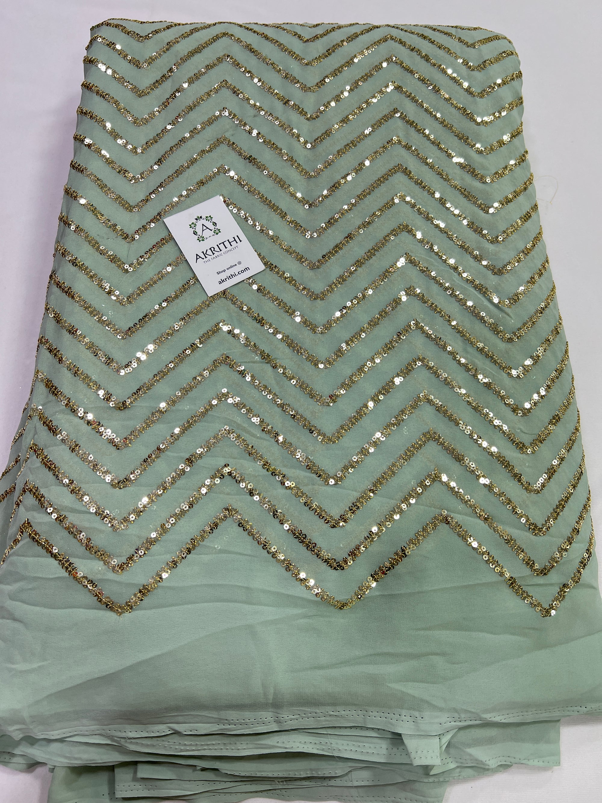 Embroidery on georgette fabric