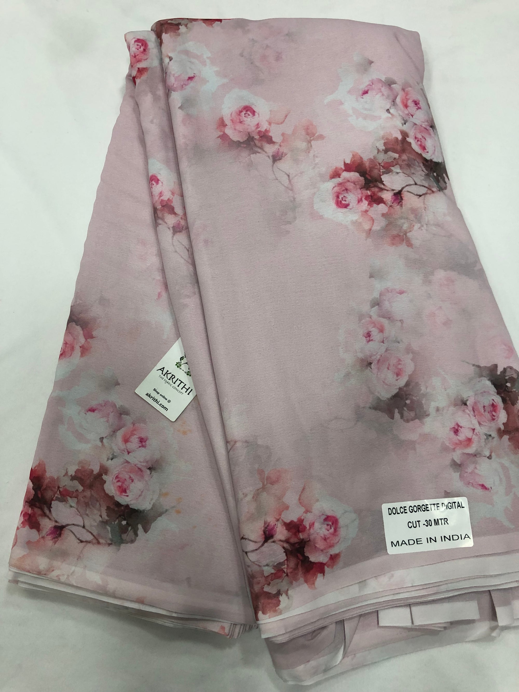 Digital floral printed georgette fabric