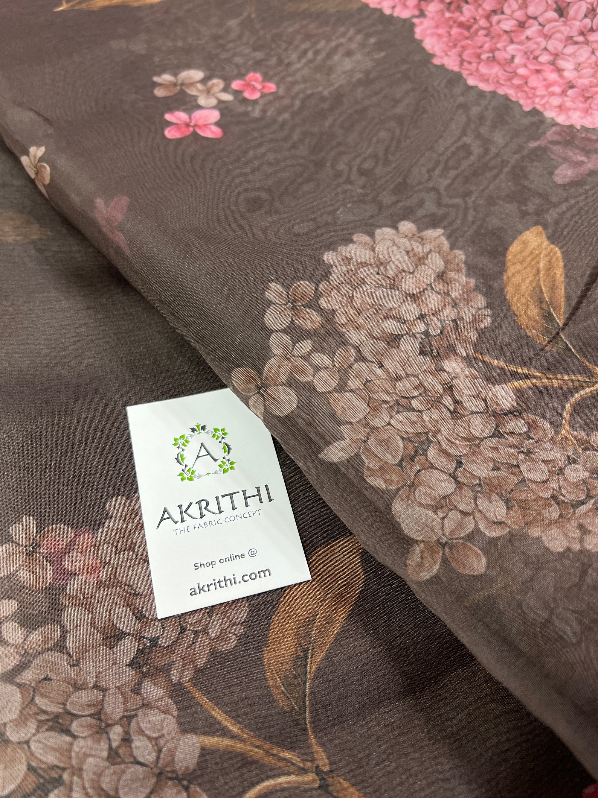 Digital floral Printed organza fabric