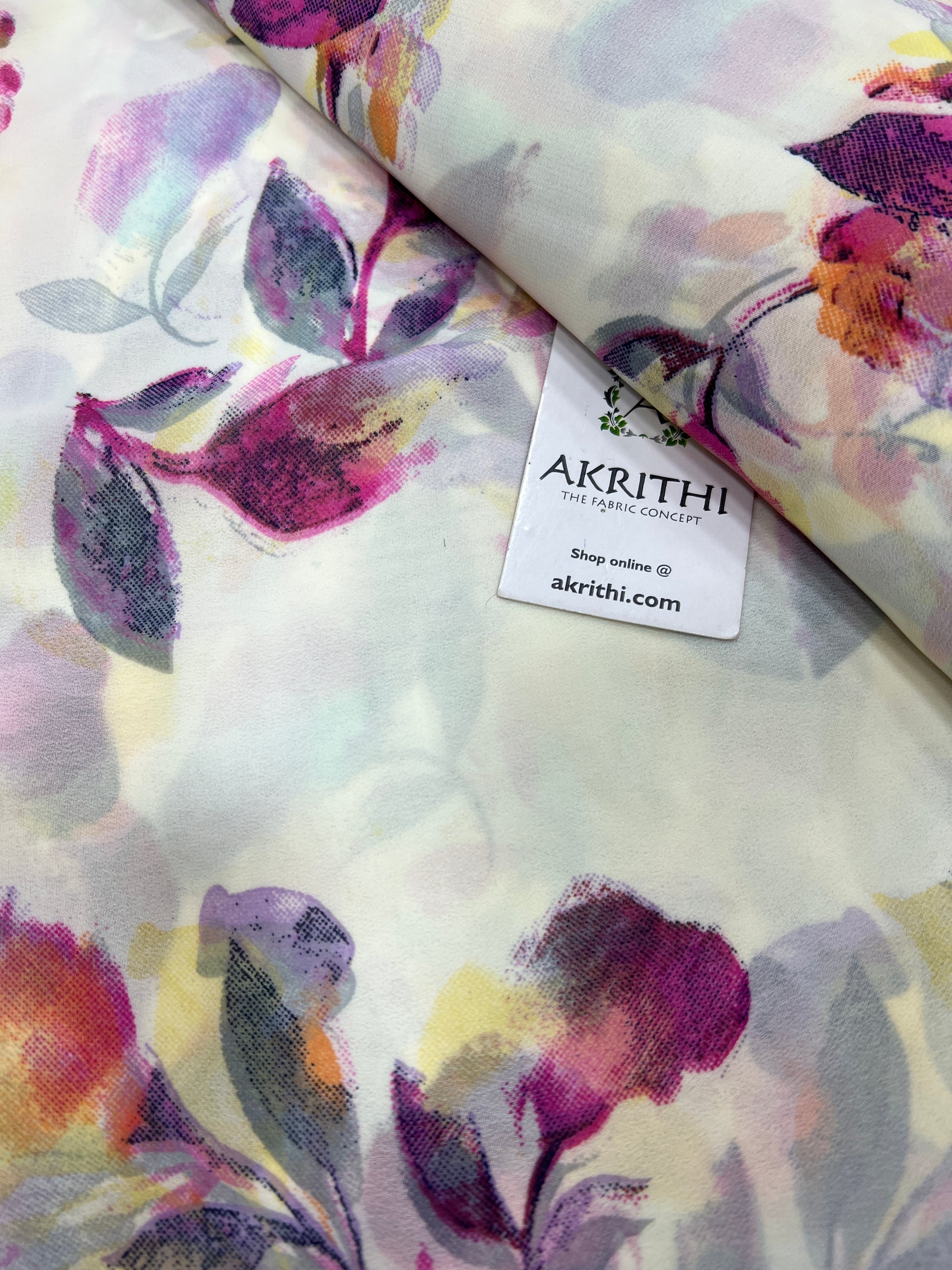 Floral printed georgette fabric