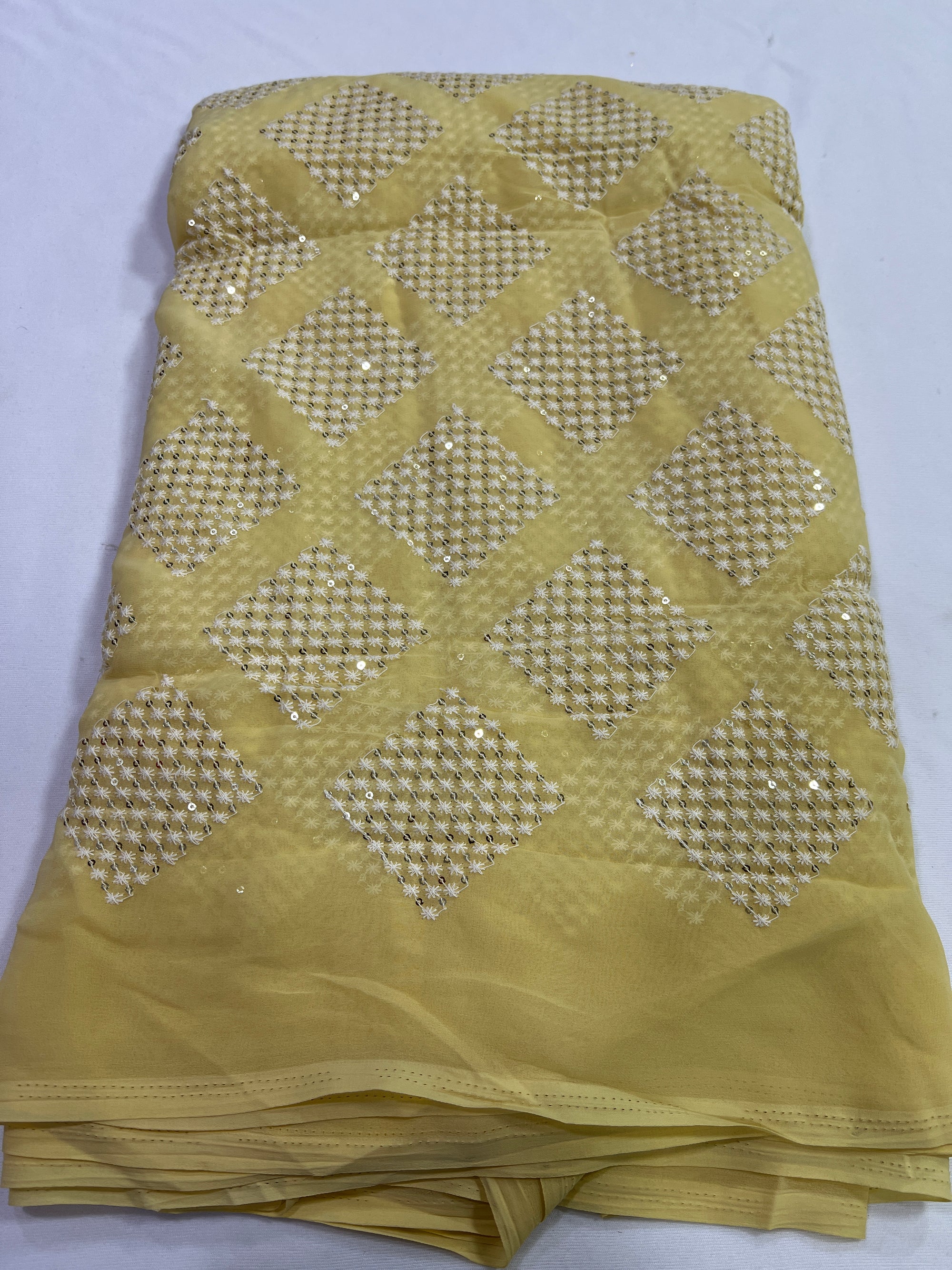 Embroidery on georgette fabric