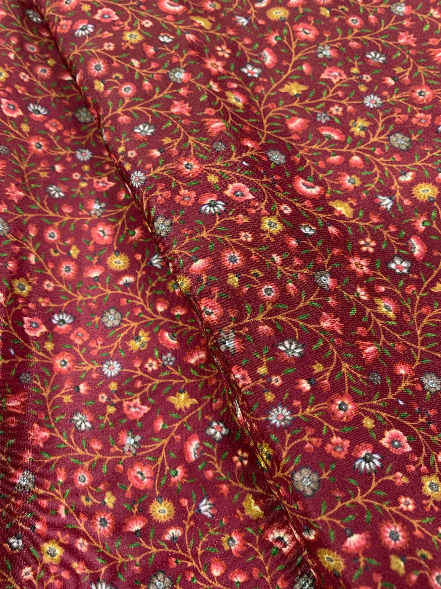 Digital floral Printed crepe fabric