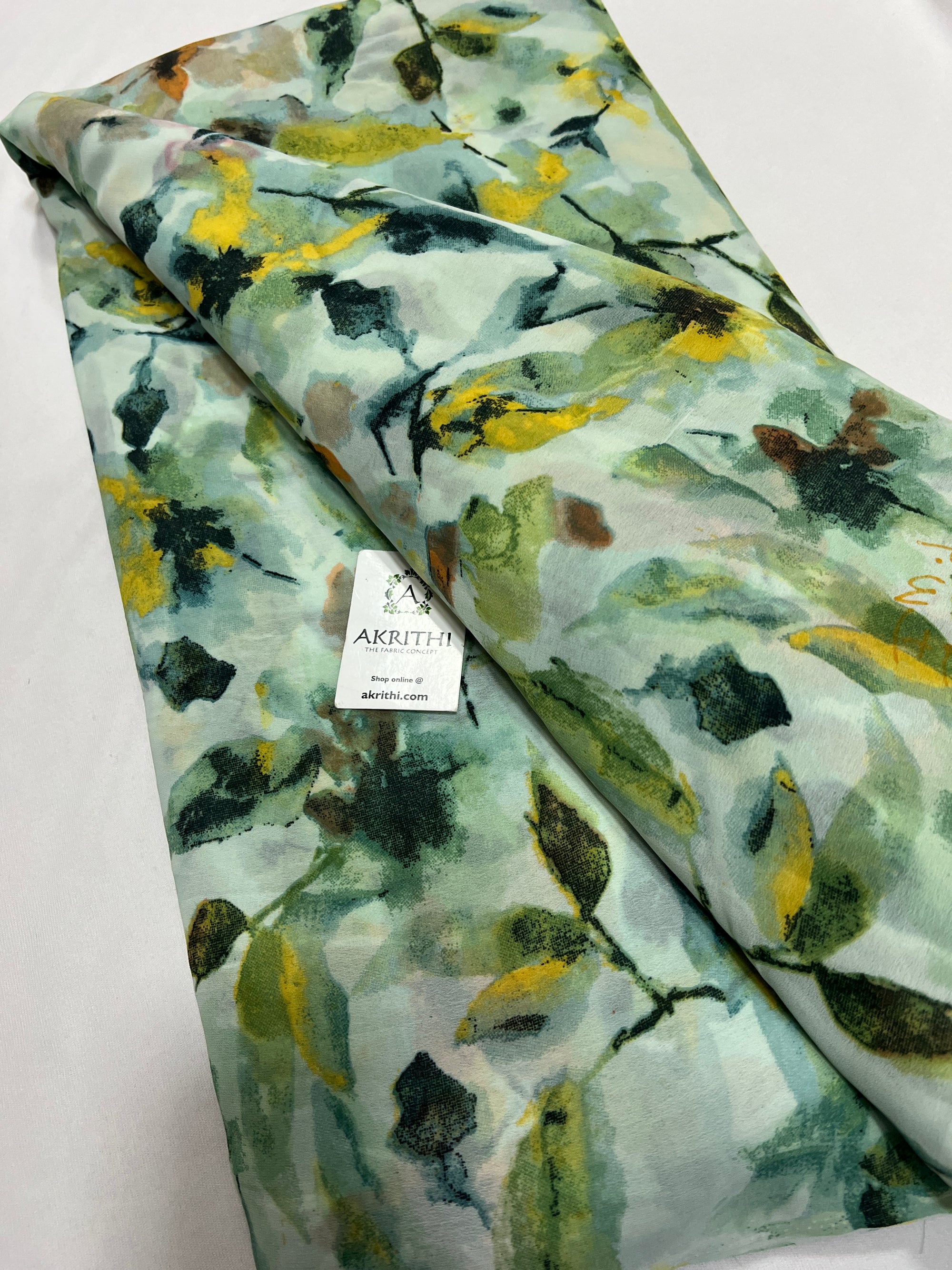 Digital floral printed georgette fabric