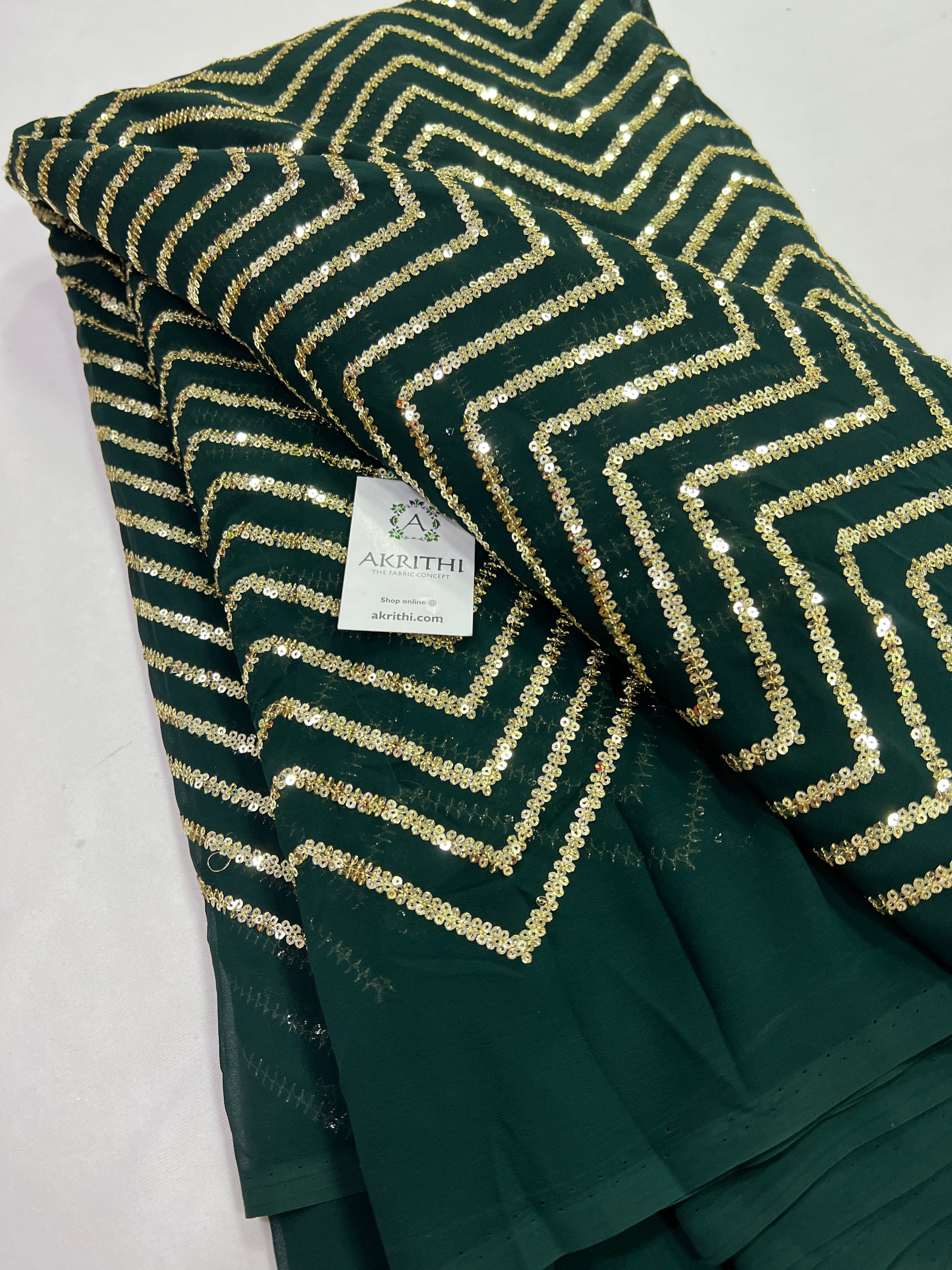 Embroidery on georgette fabric