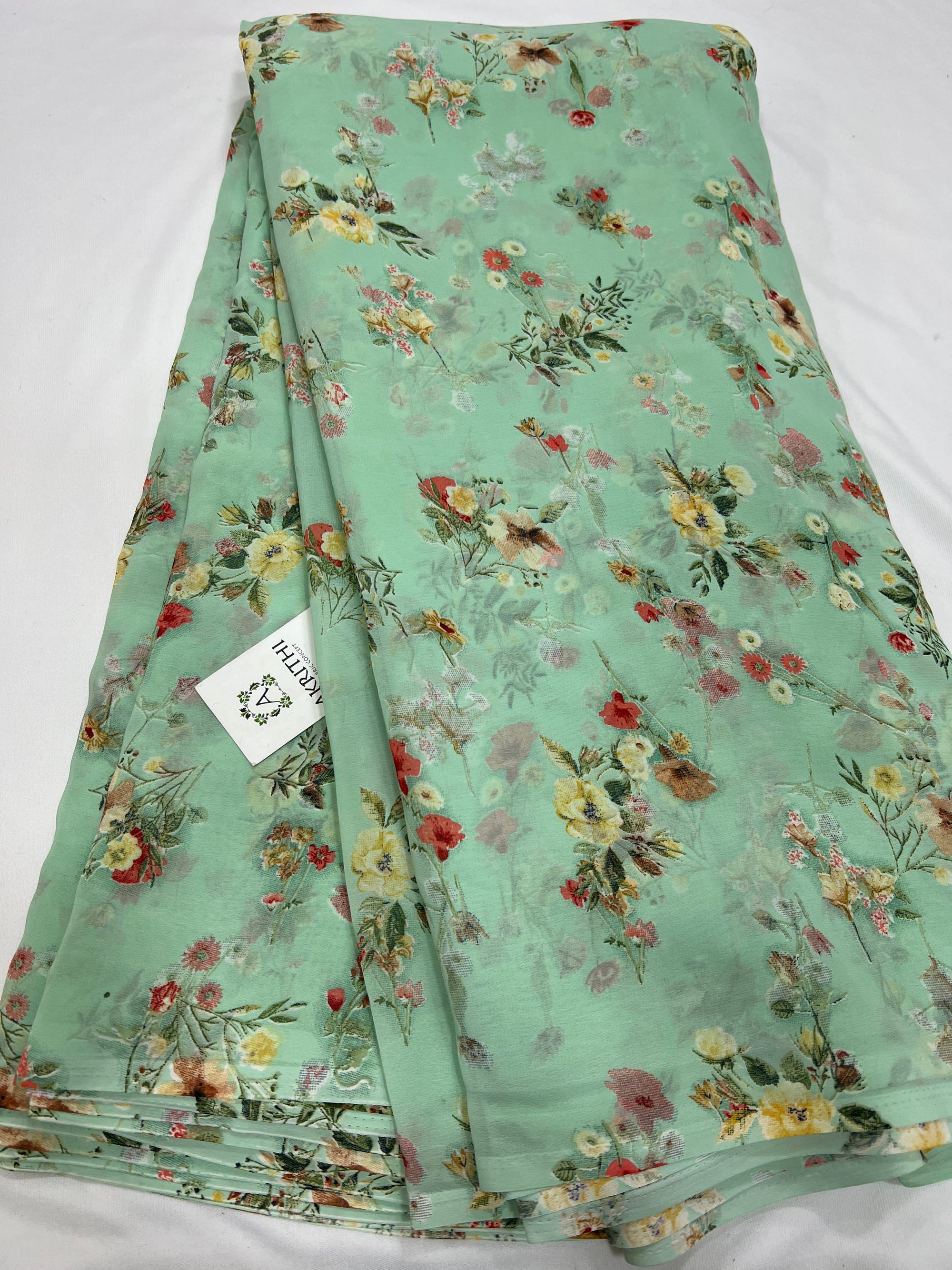 Floral printed georgette fabric