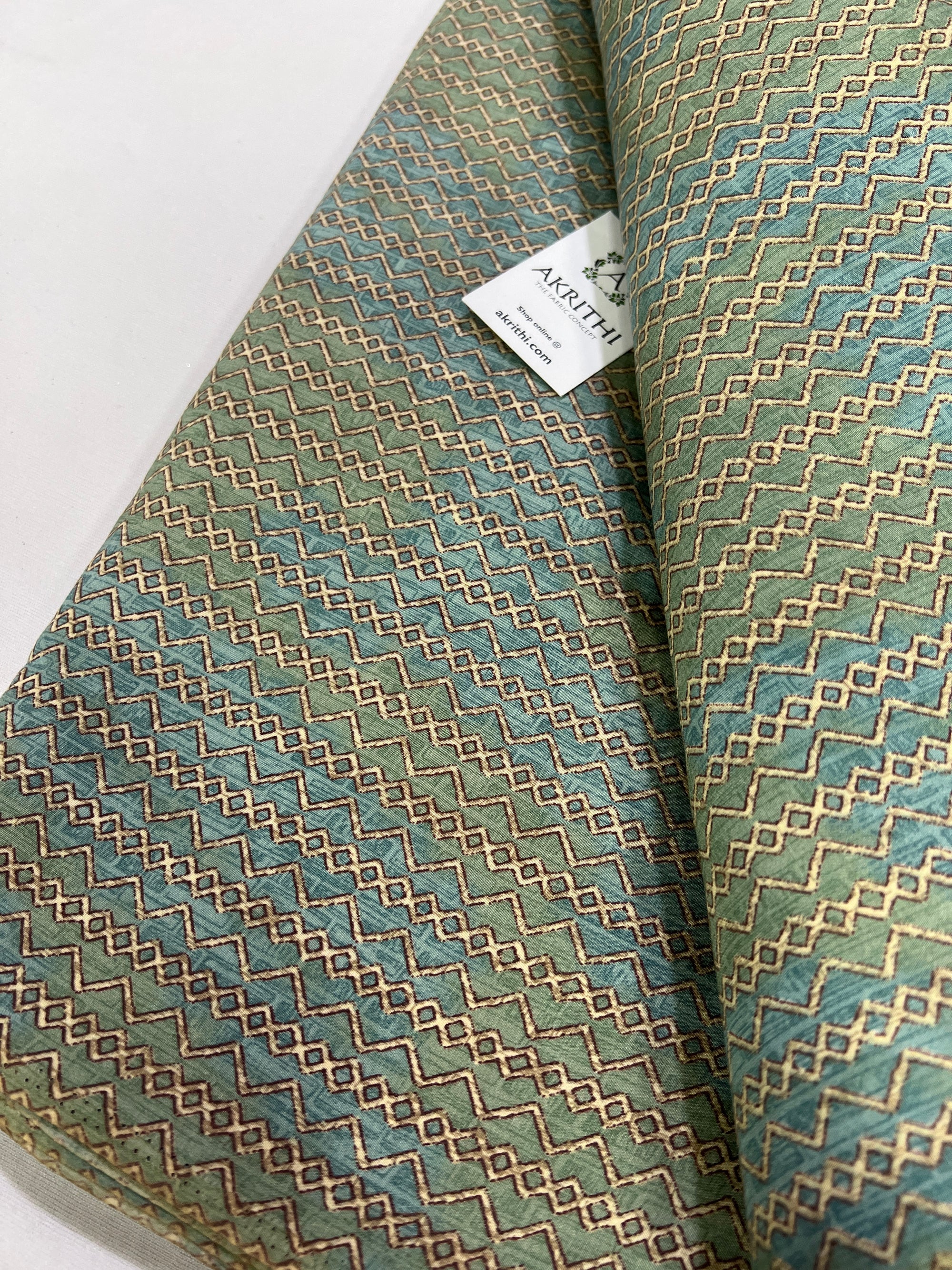 Digital printed silk fabric