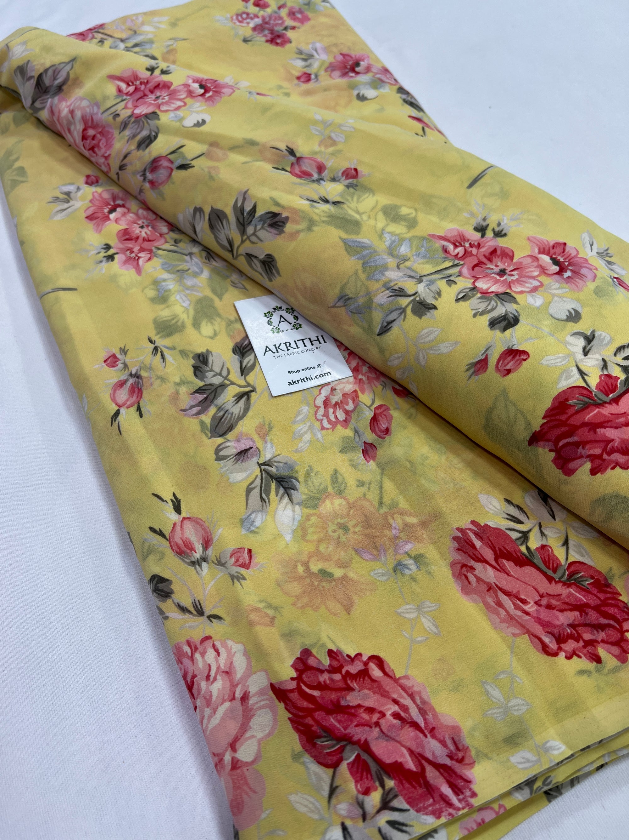 Floral printed georgette fabric