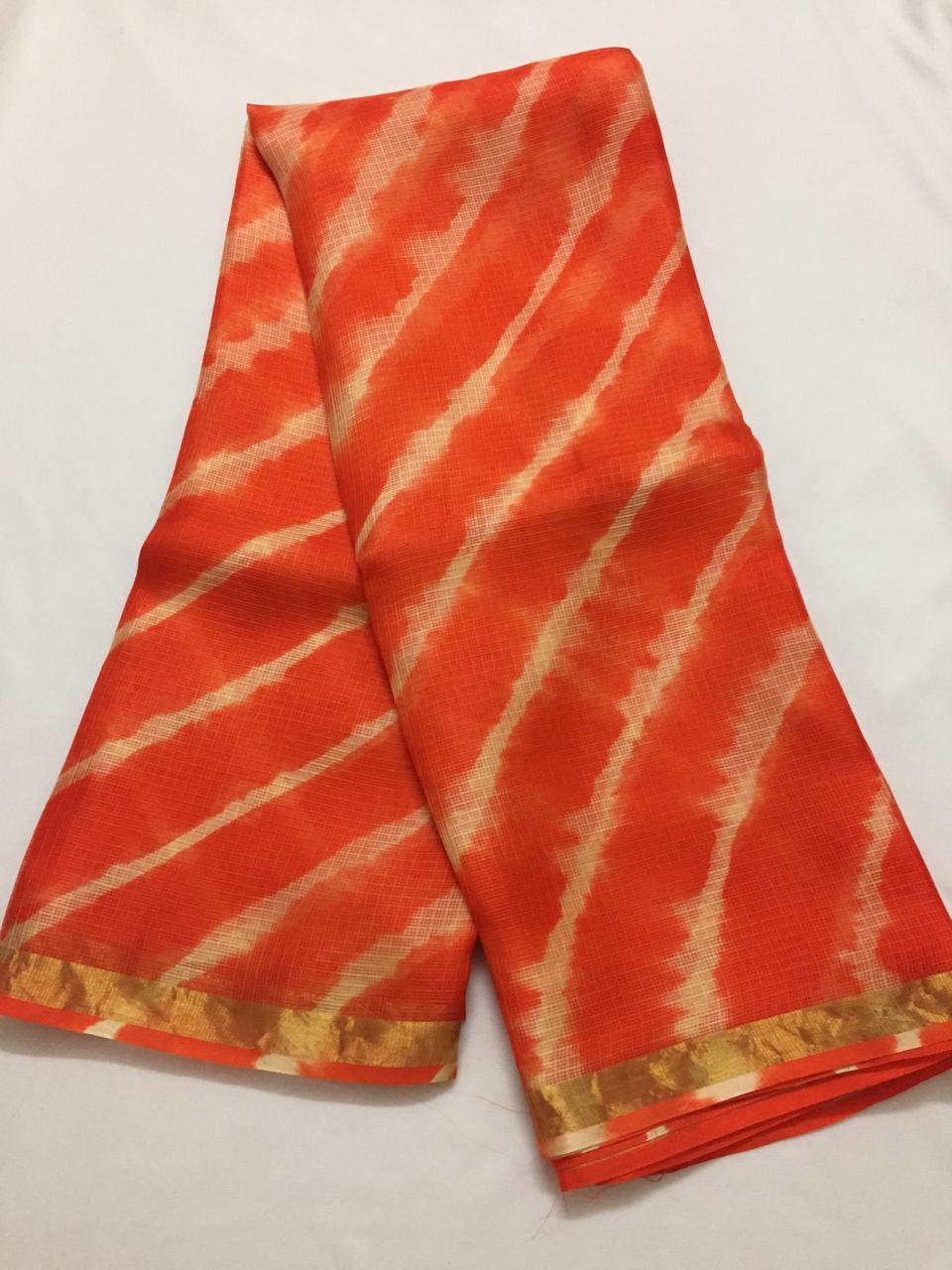 Pure kota silk leheriya saree