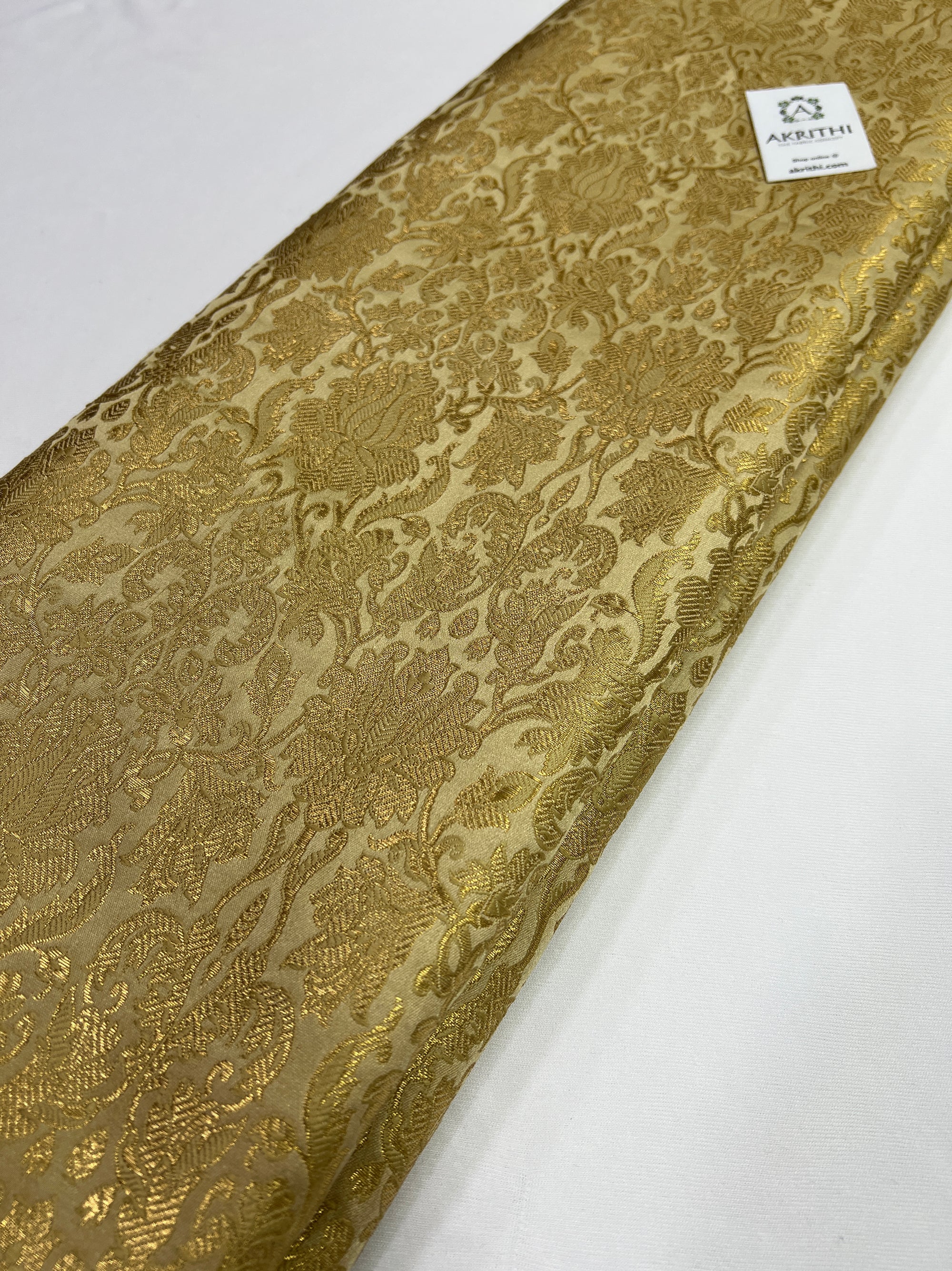 Banarasi brocade fabric beige
