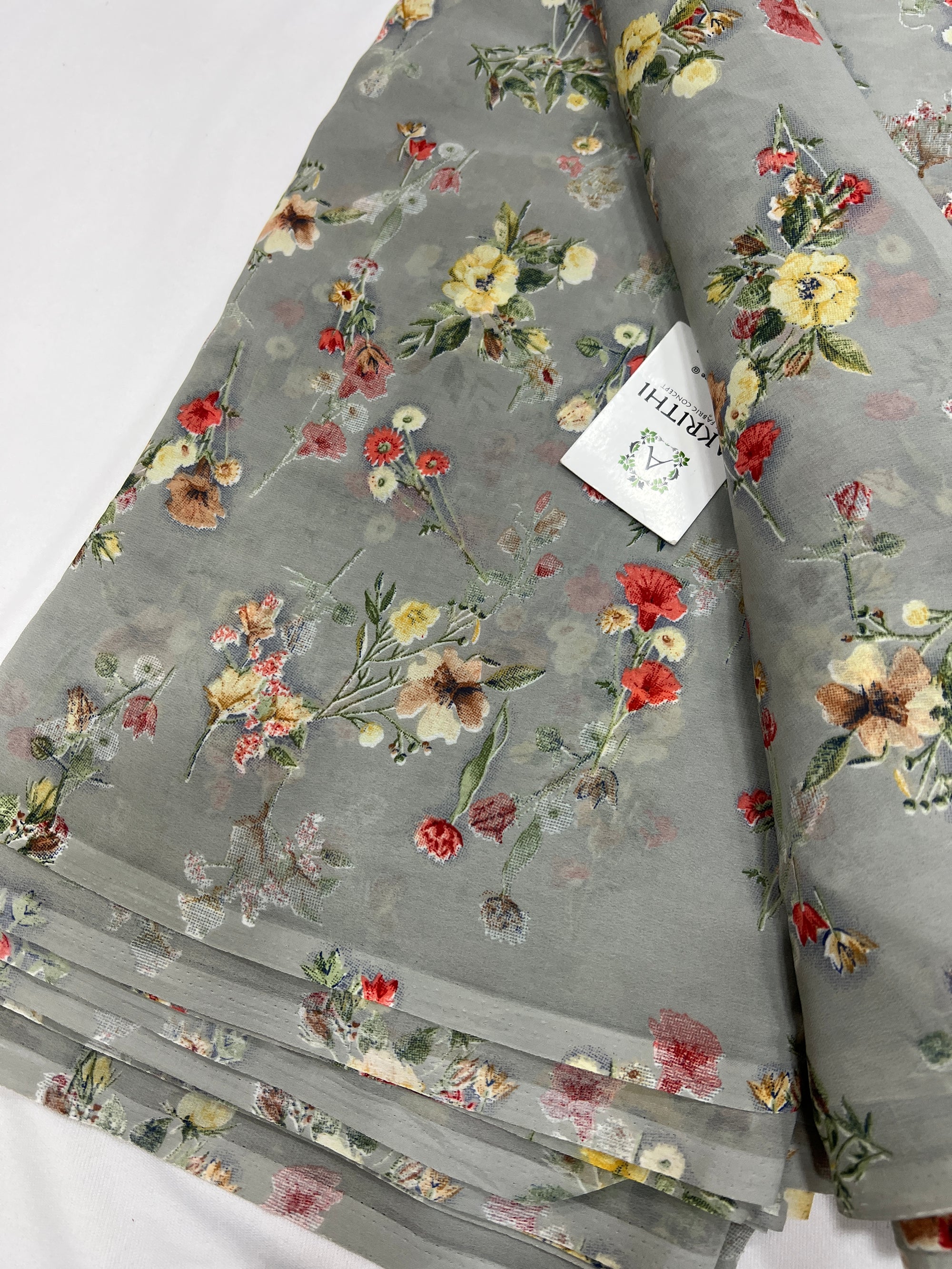 Floral printed georgette fabric