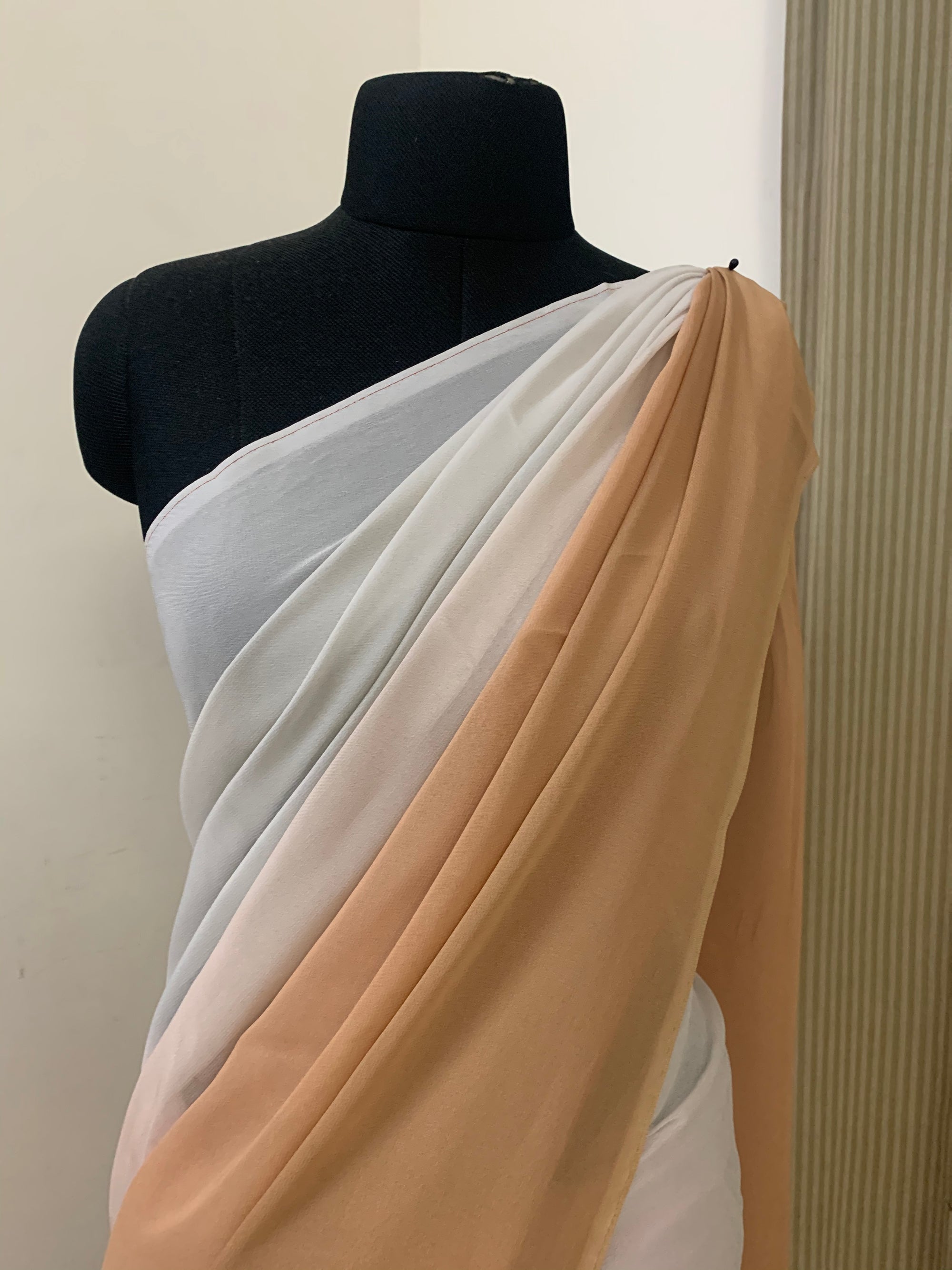 Shaded georgette saree