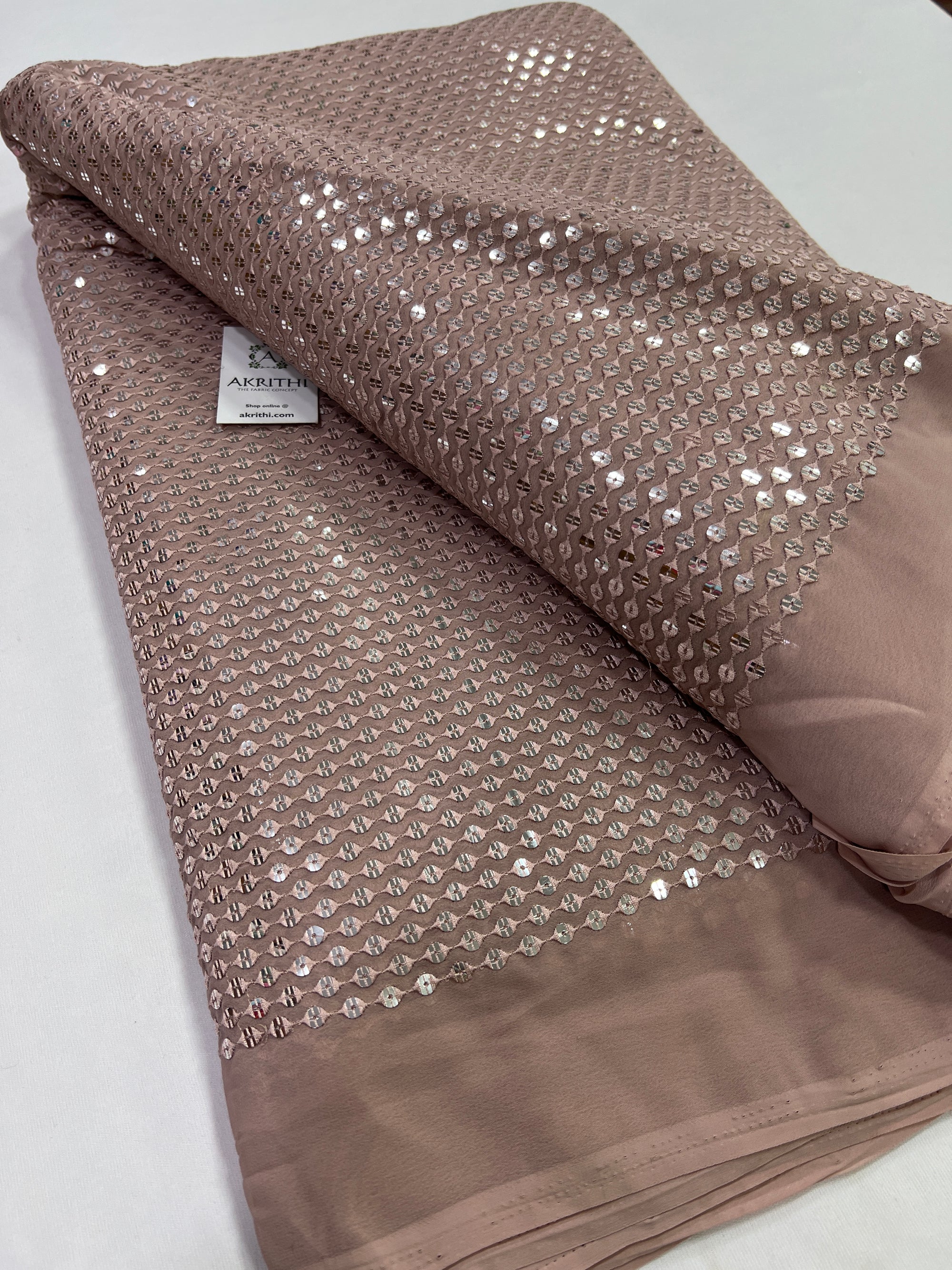 Embroidery on Georgette fabric