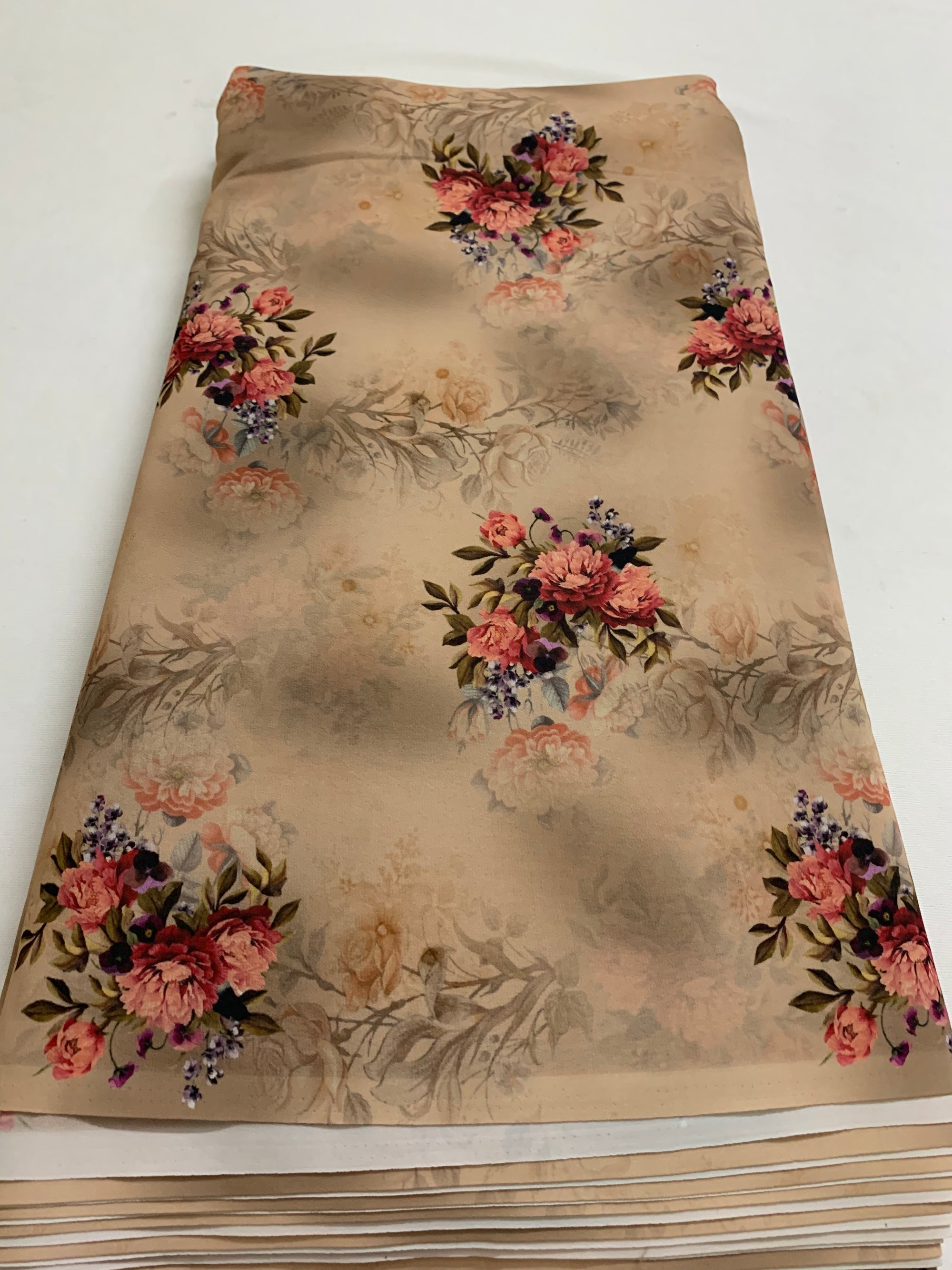 Digital floral Printed georgette fabric