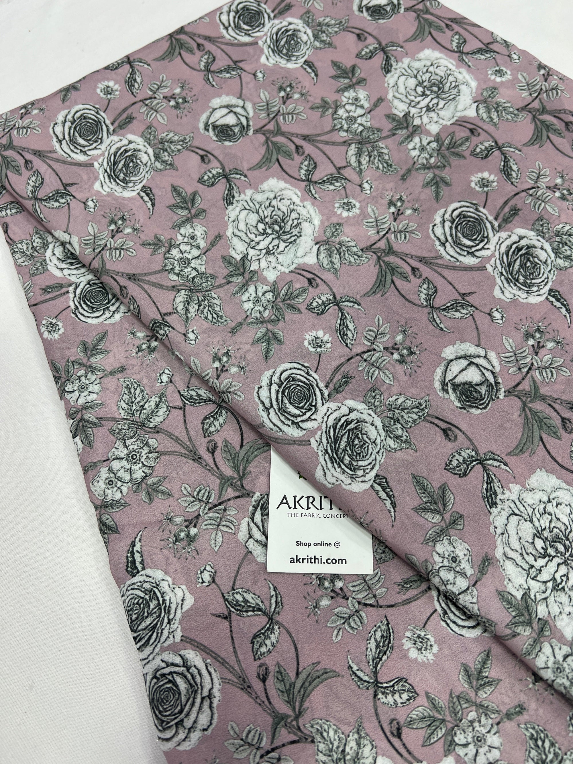 Digital floral printed georgette fabric