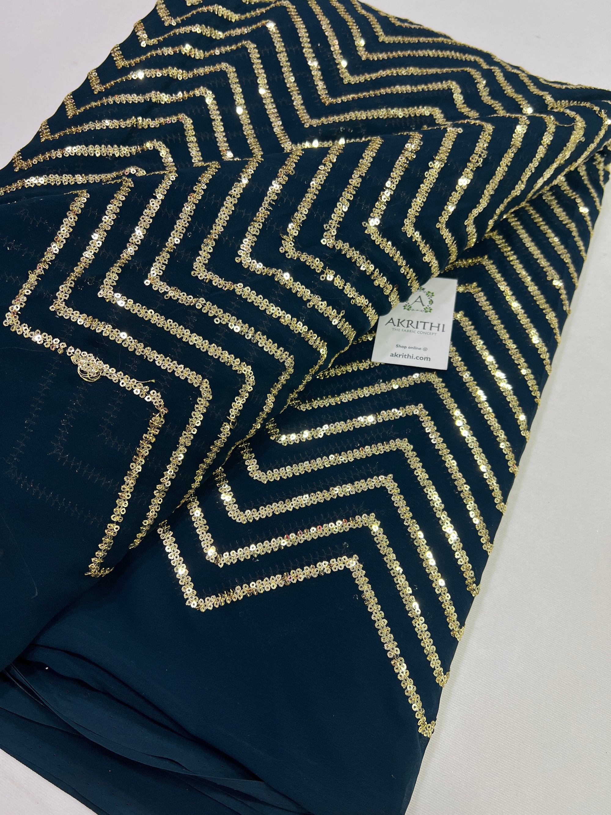 Embroidery on georgette fabric