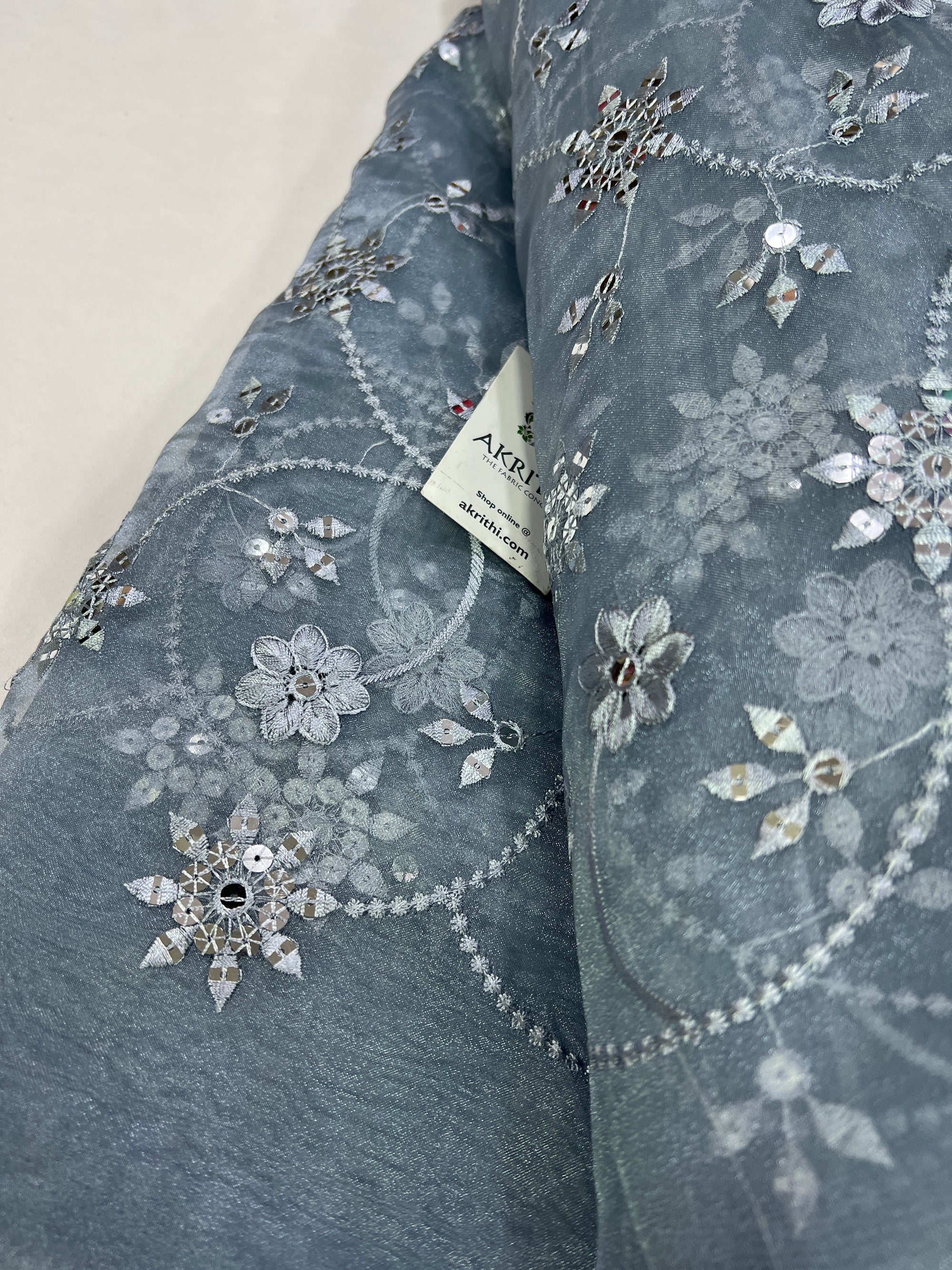 Embroidery on Organza fabric
