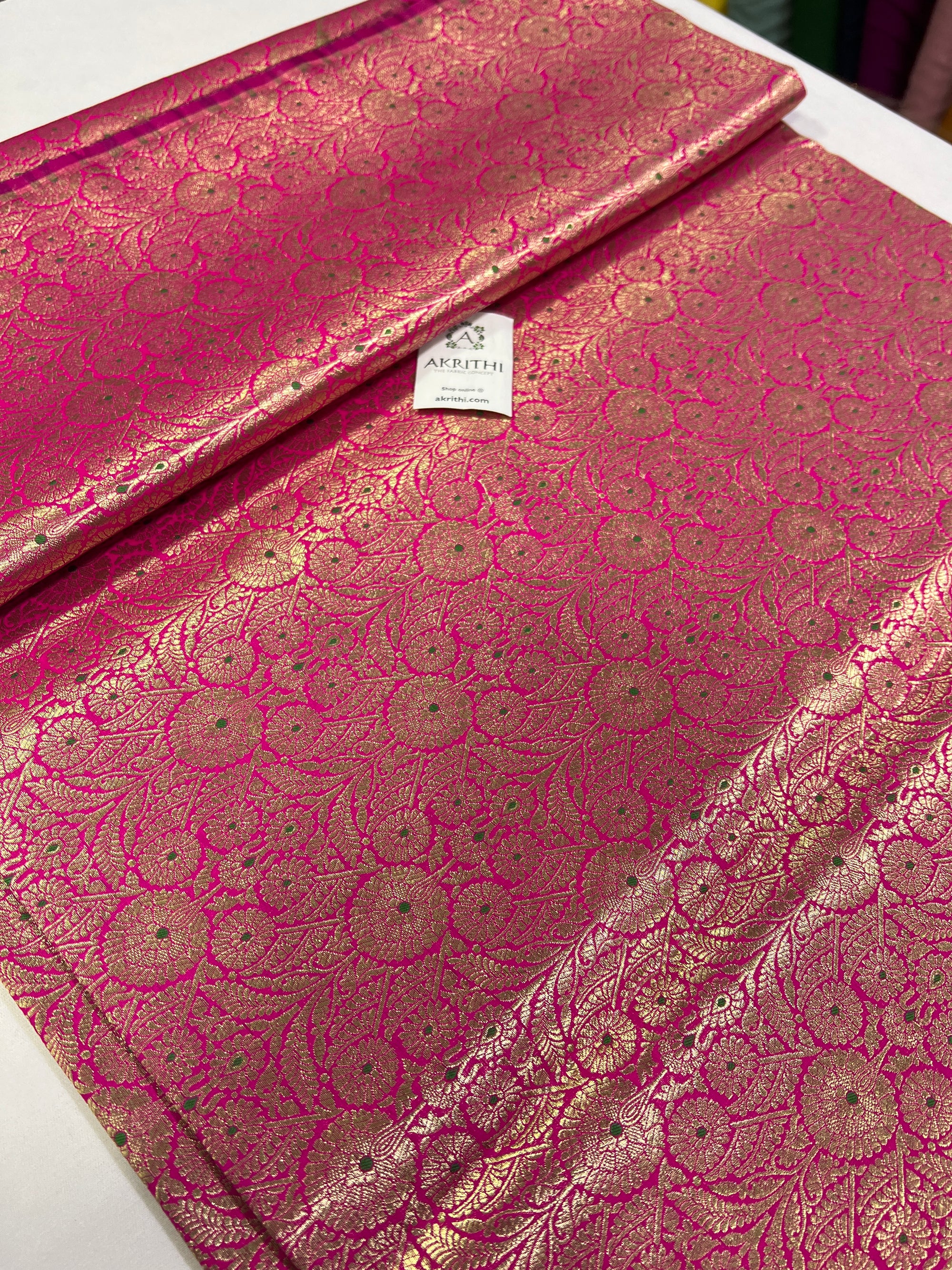 Handloom Banarasi brocade fabric