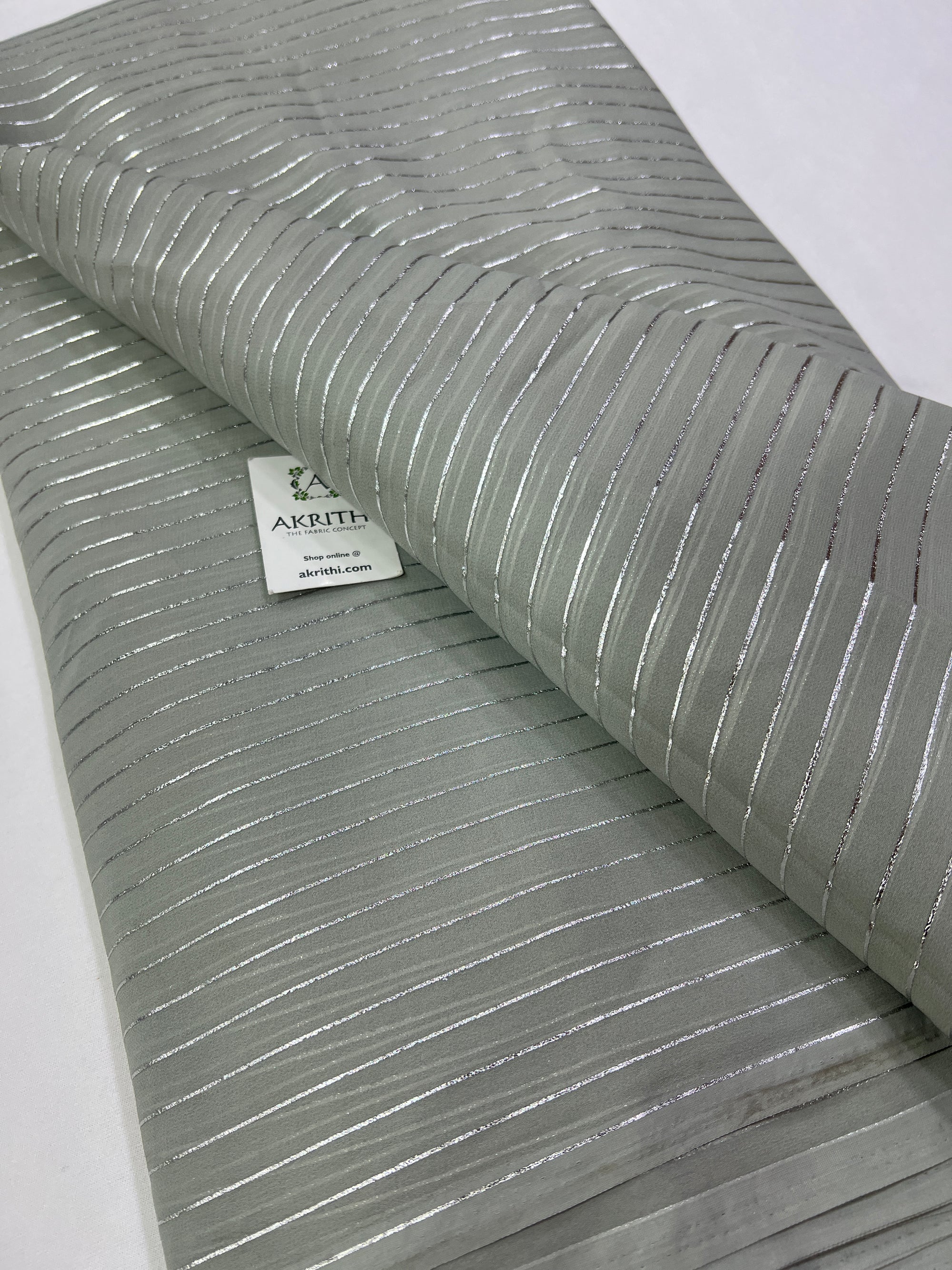 Foil printed georgette fabric