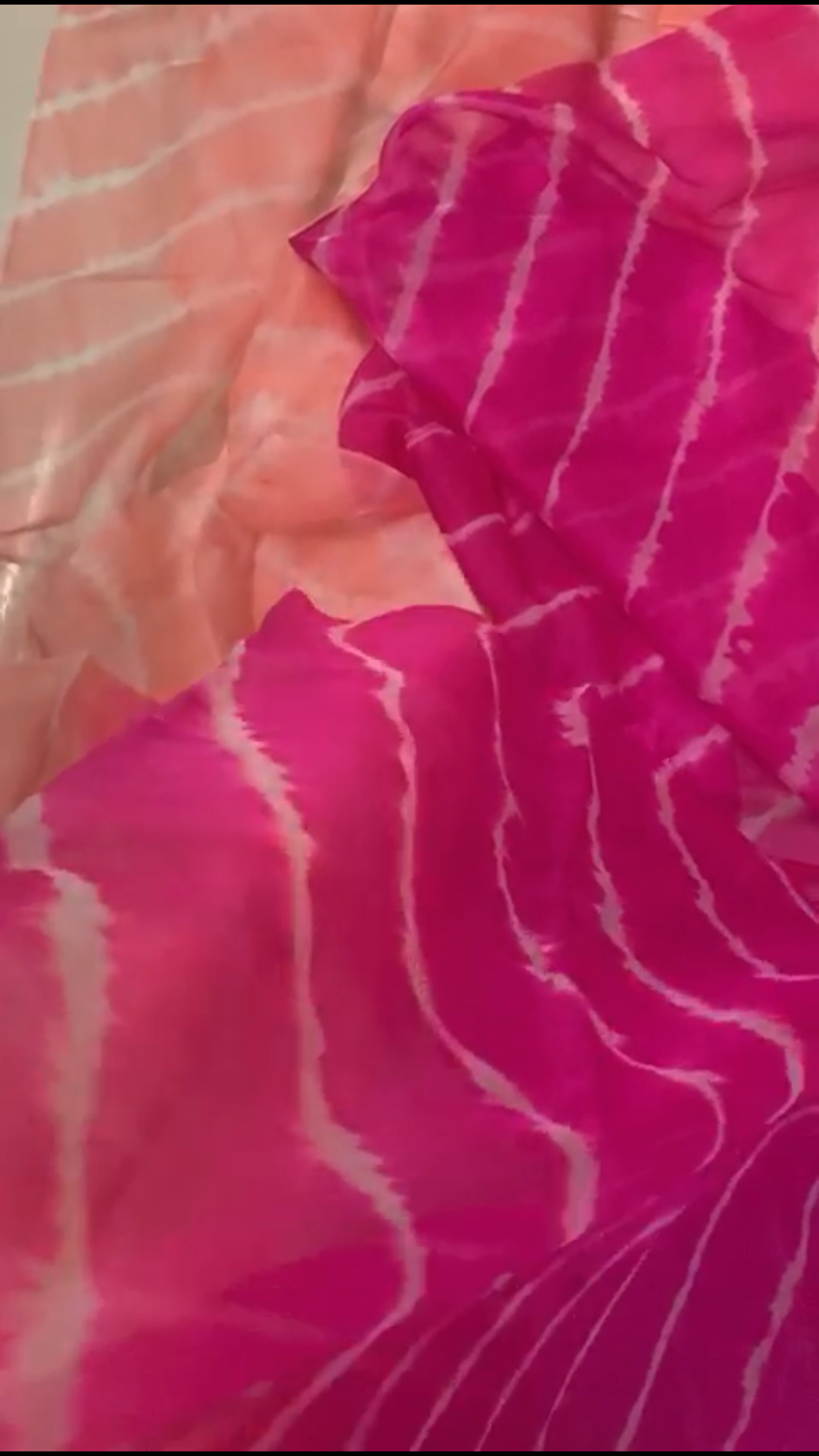 PURE SILK ORGANZA LEHERIYA SAREE