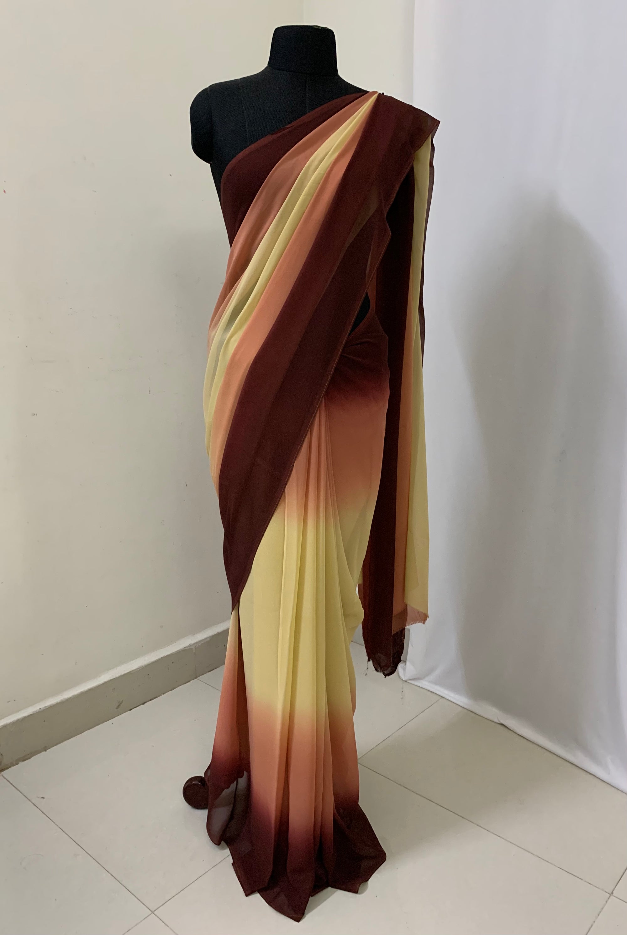 Shaded georgette saree