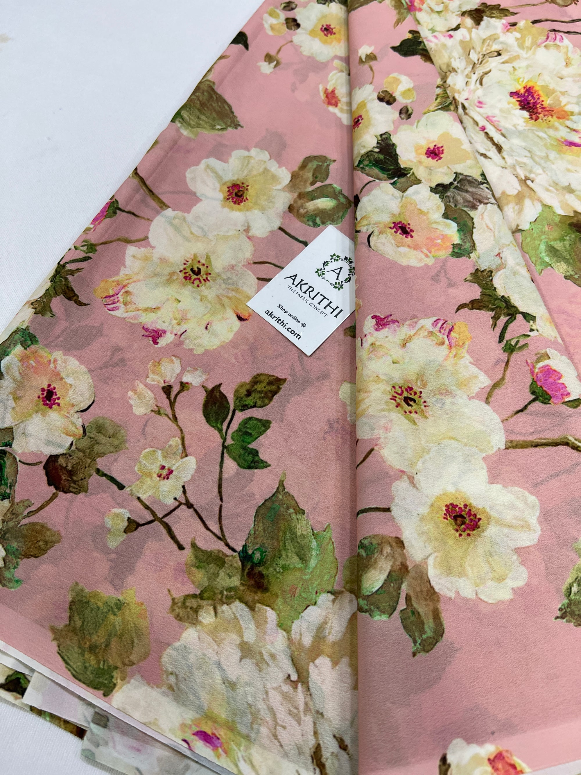 Digital floral printed georgette fabric