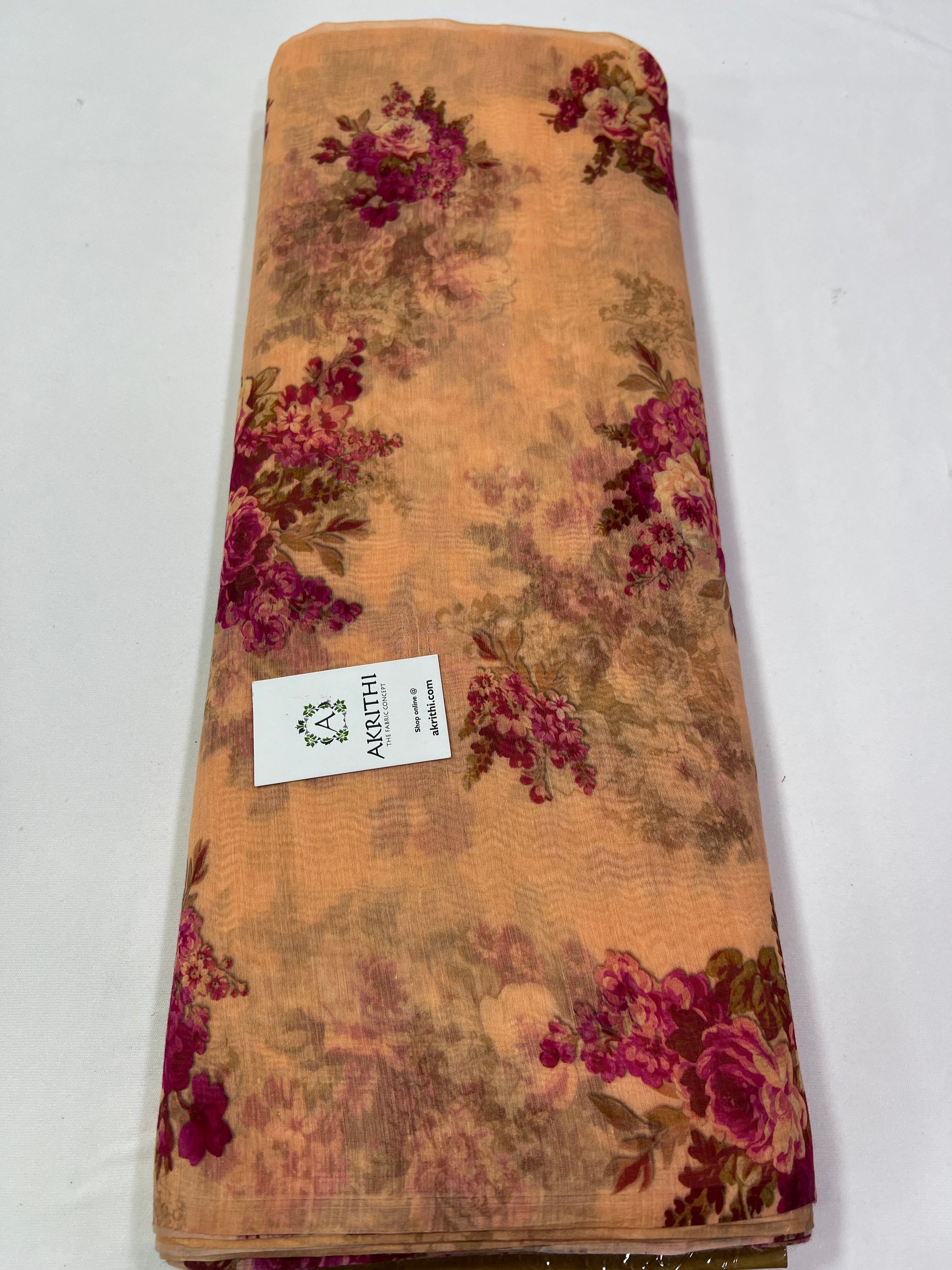 Floral Printed Pure silk cotton fabric