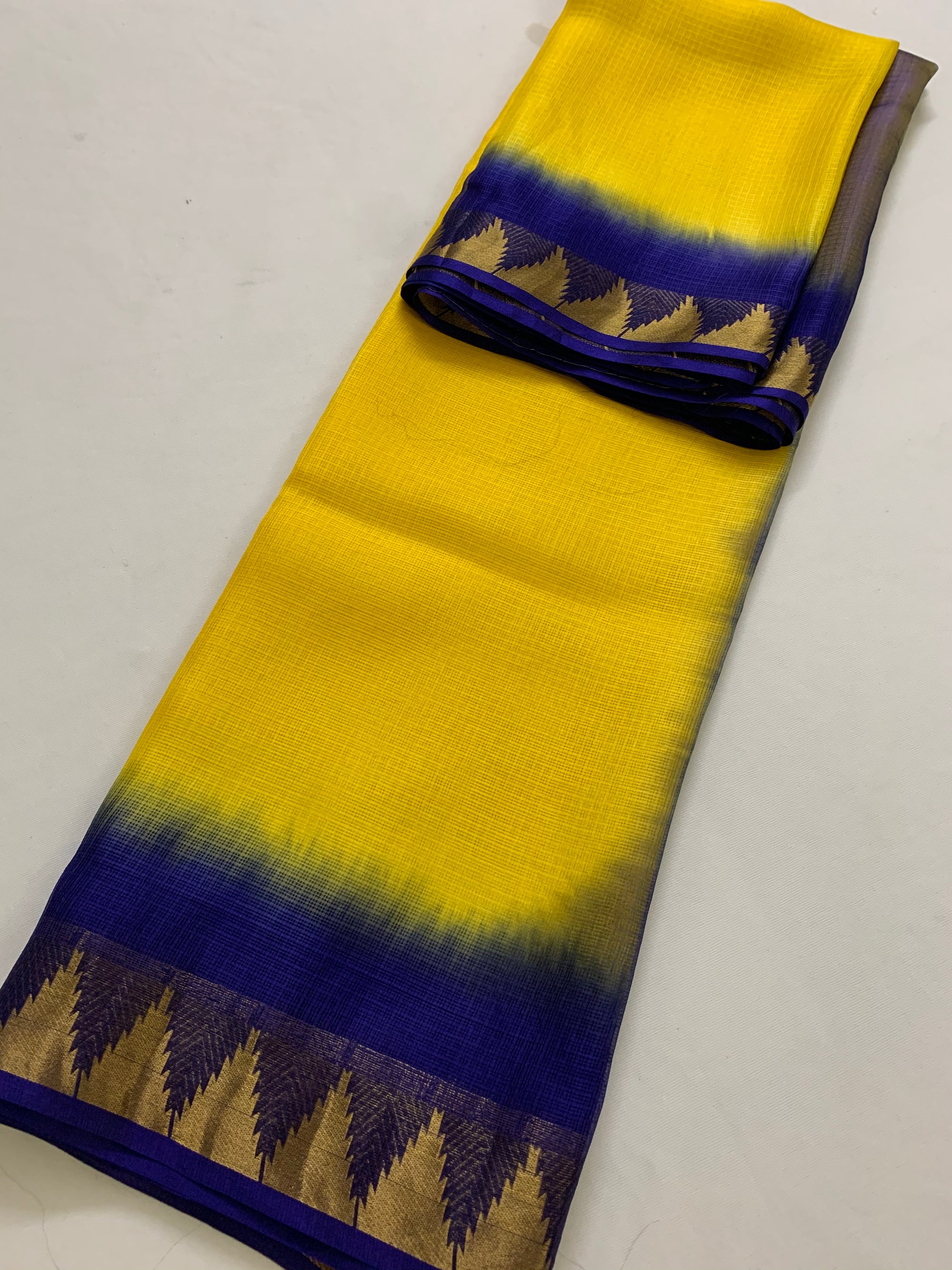 Pure kota silk saree with temple border