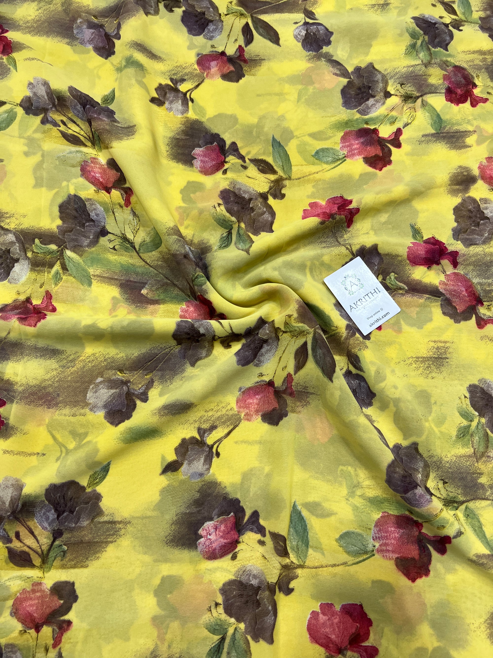 Floral printed georgette fabric