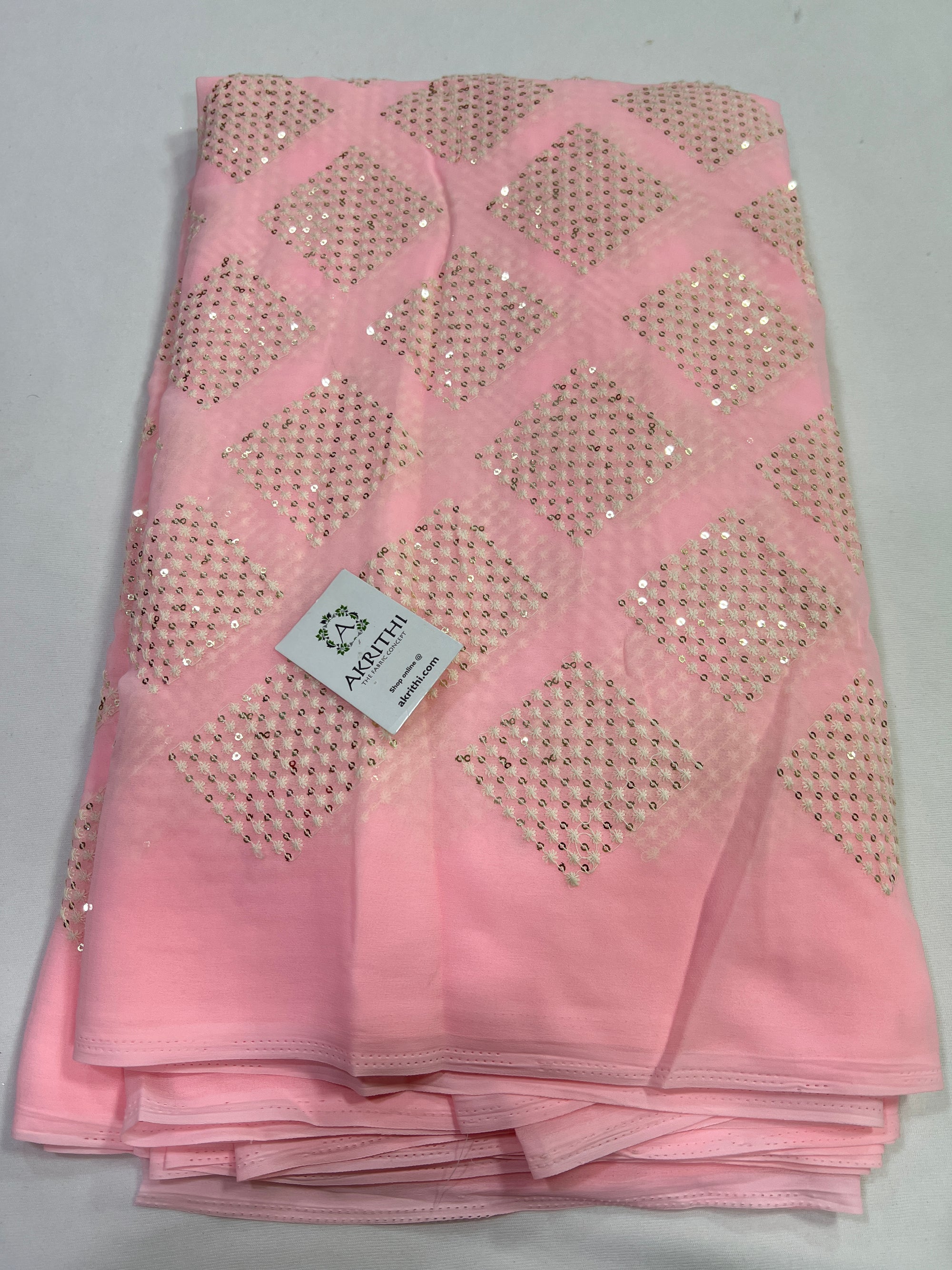 Embroidery on georgette fabric