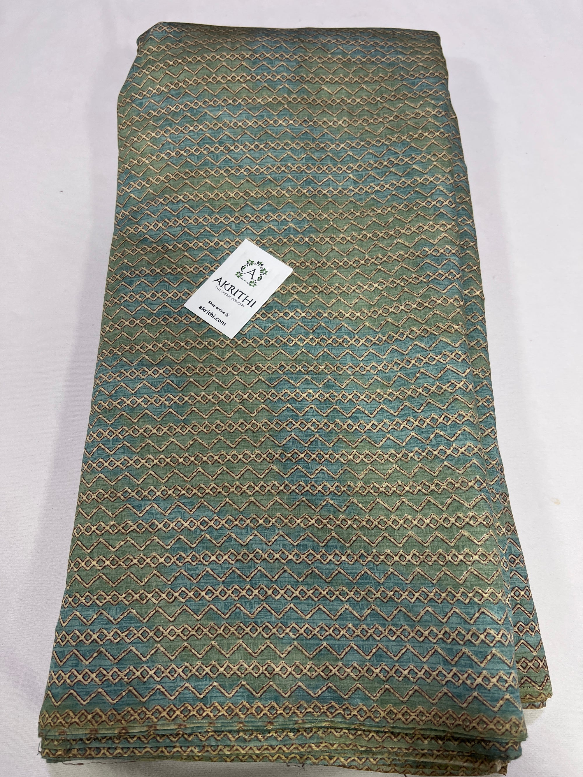 Digital printed silk fabric