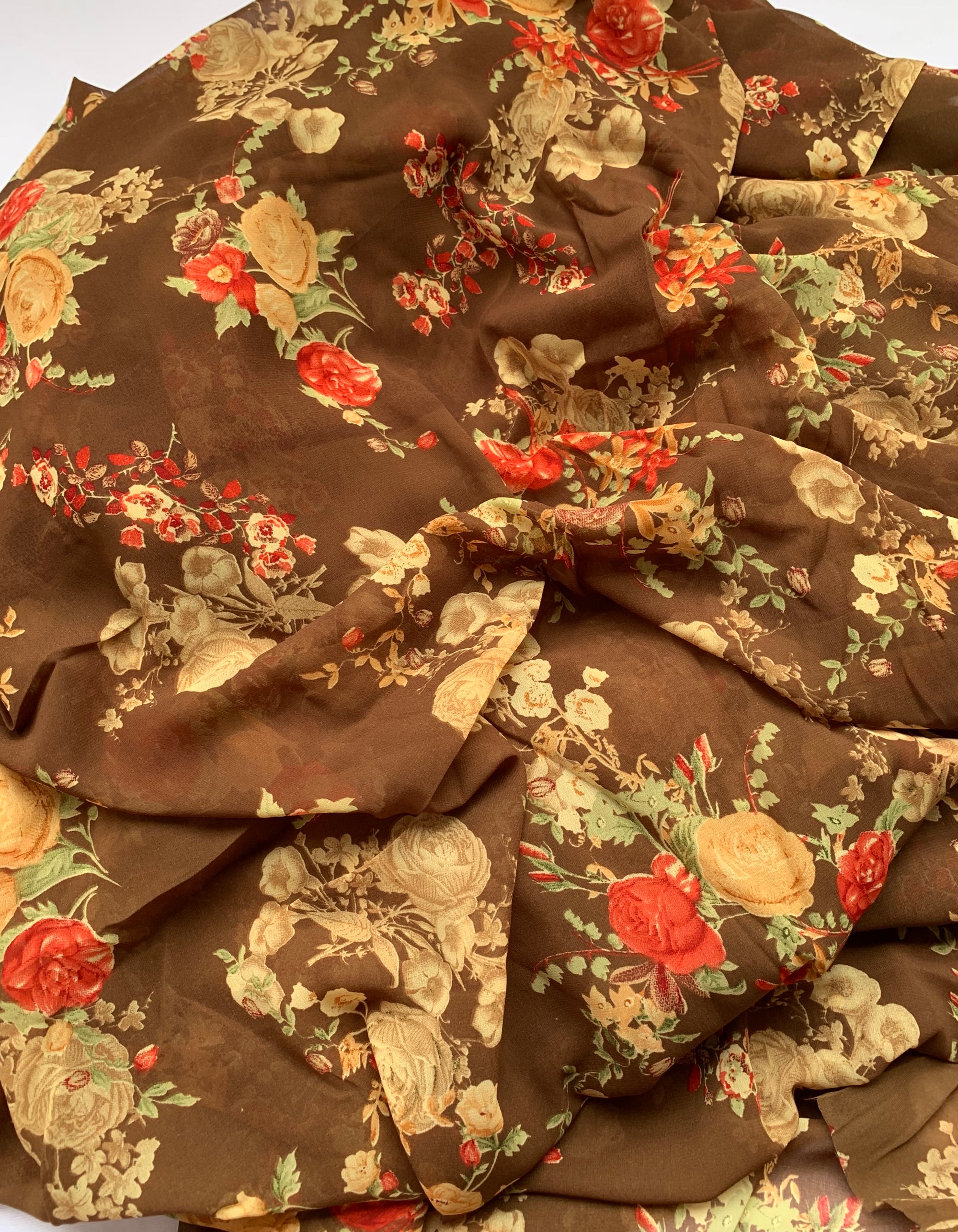 Printed georgette fabric