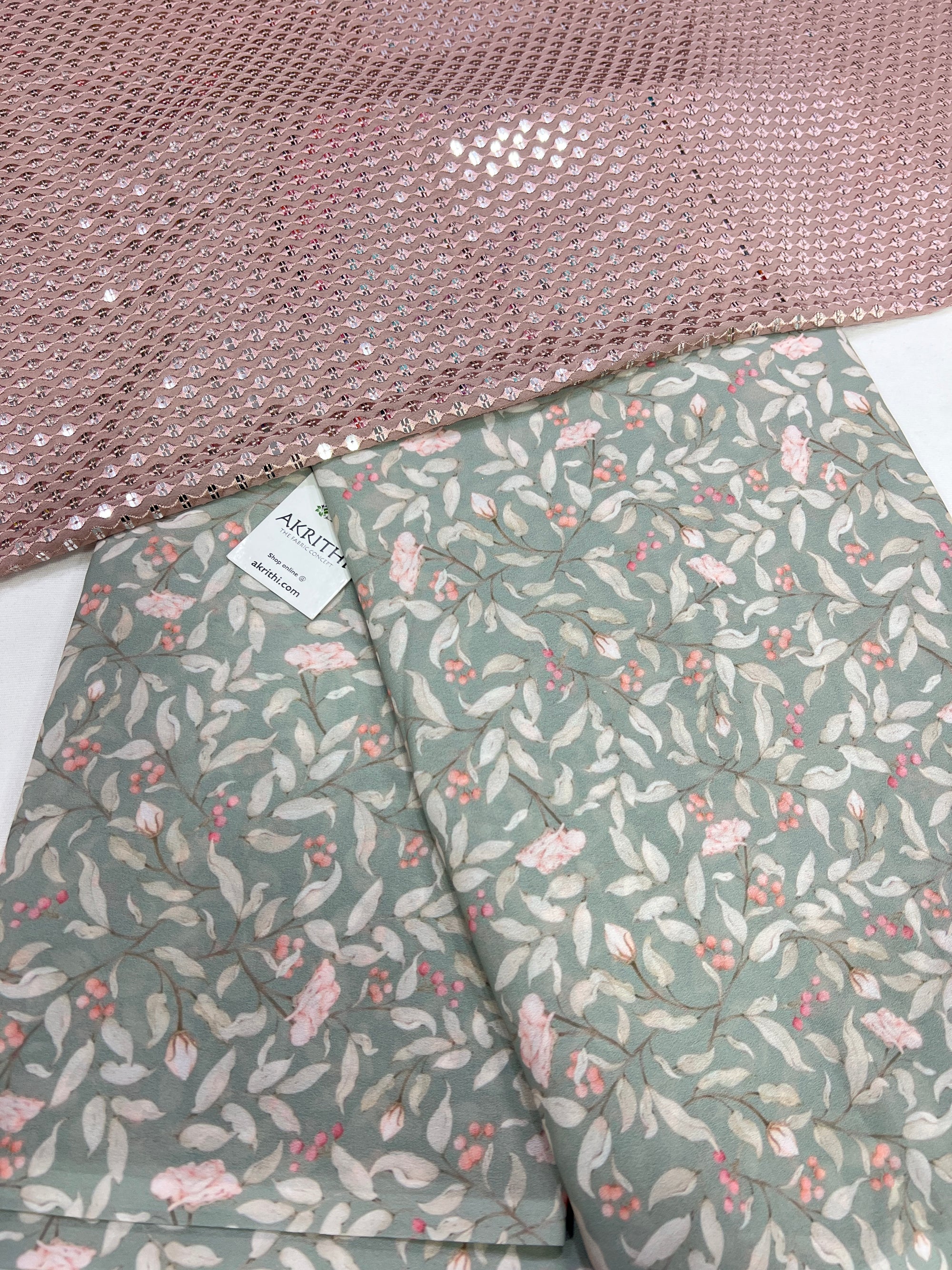 Printed Georgette saree with blouse