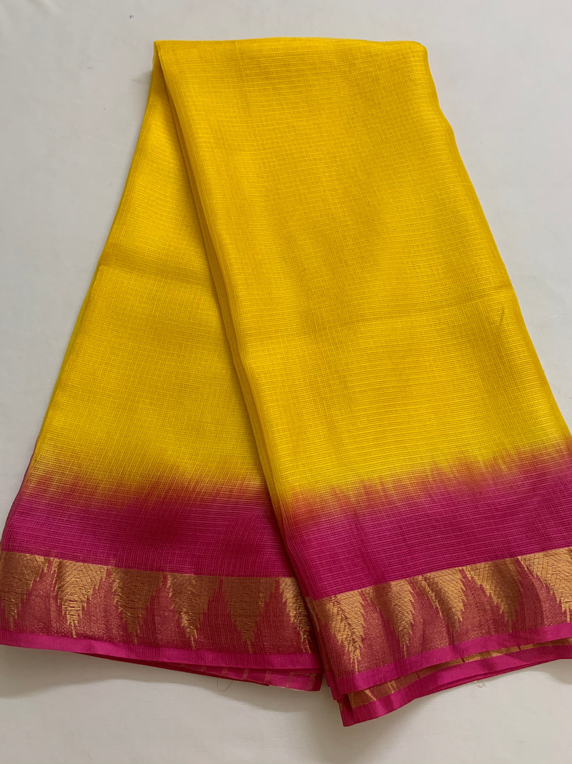 Pure kota silk saree with temple border