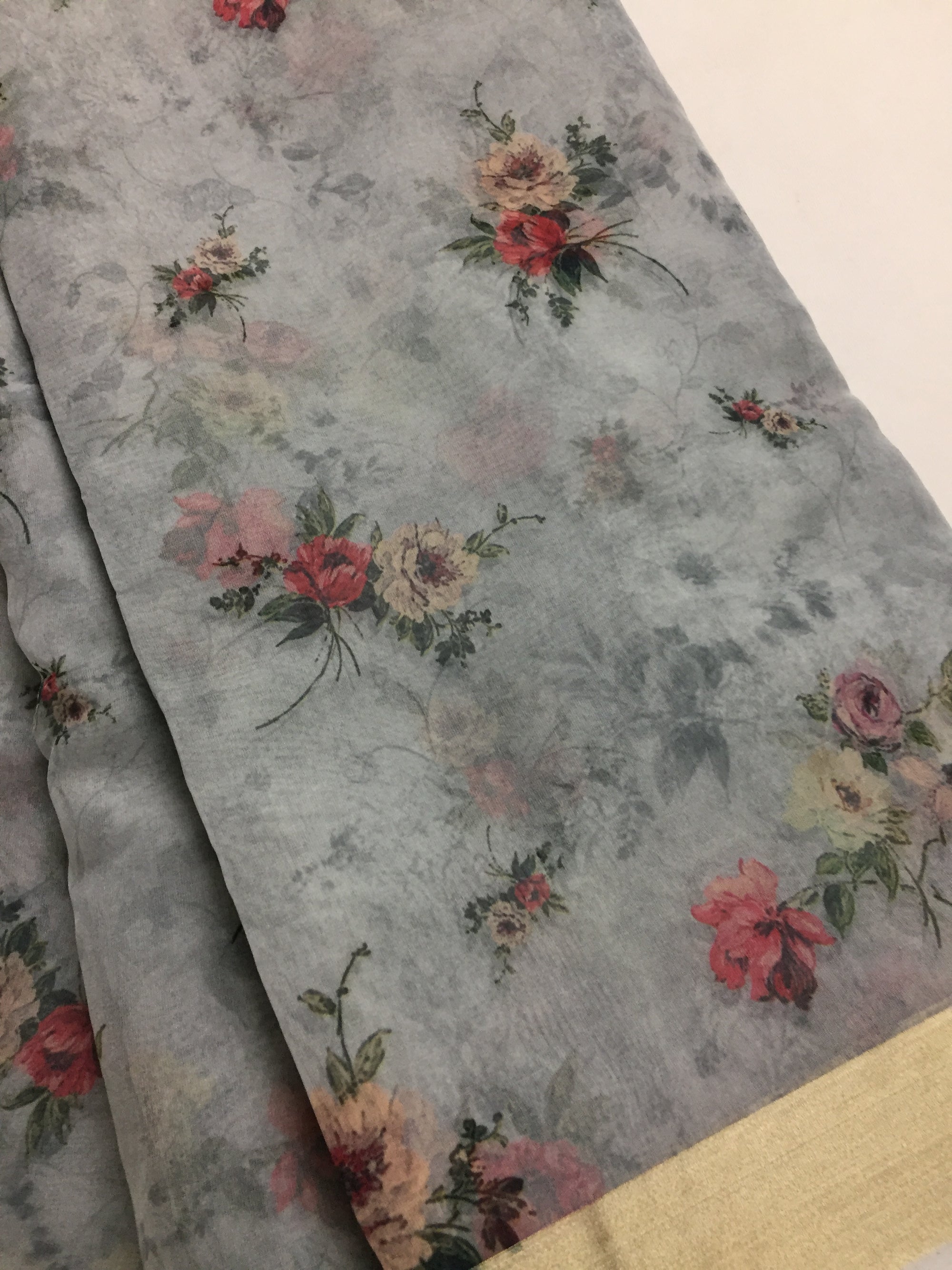Printed organza fabric