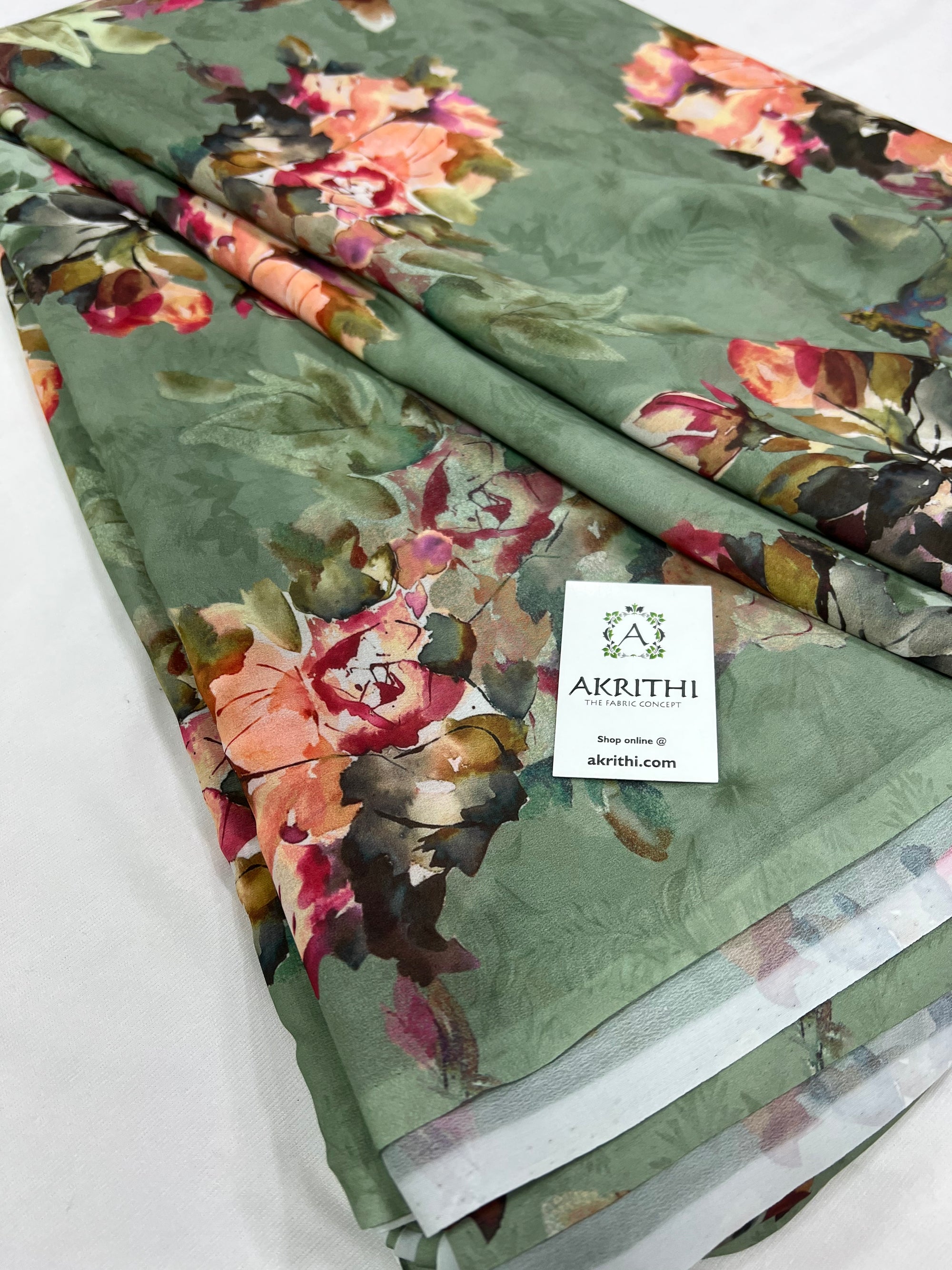 Digital floral Printed georgette fabric
