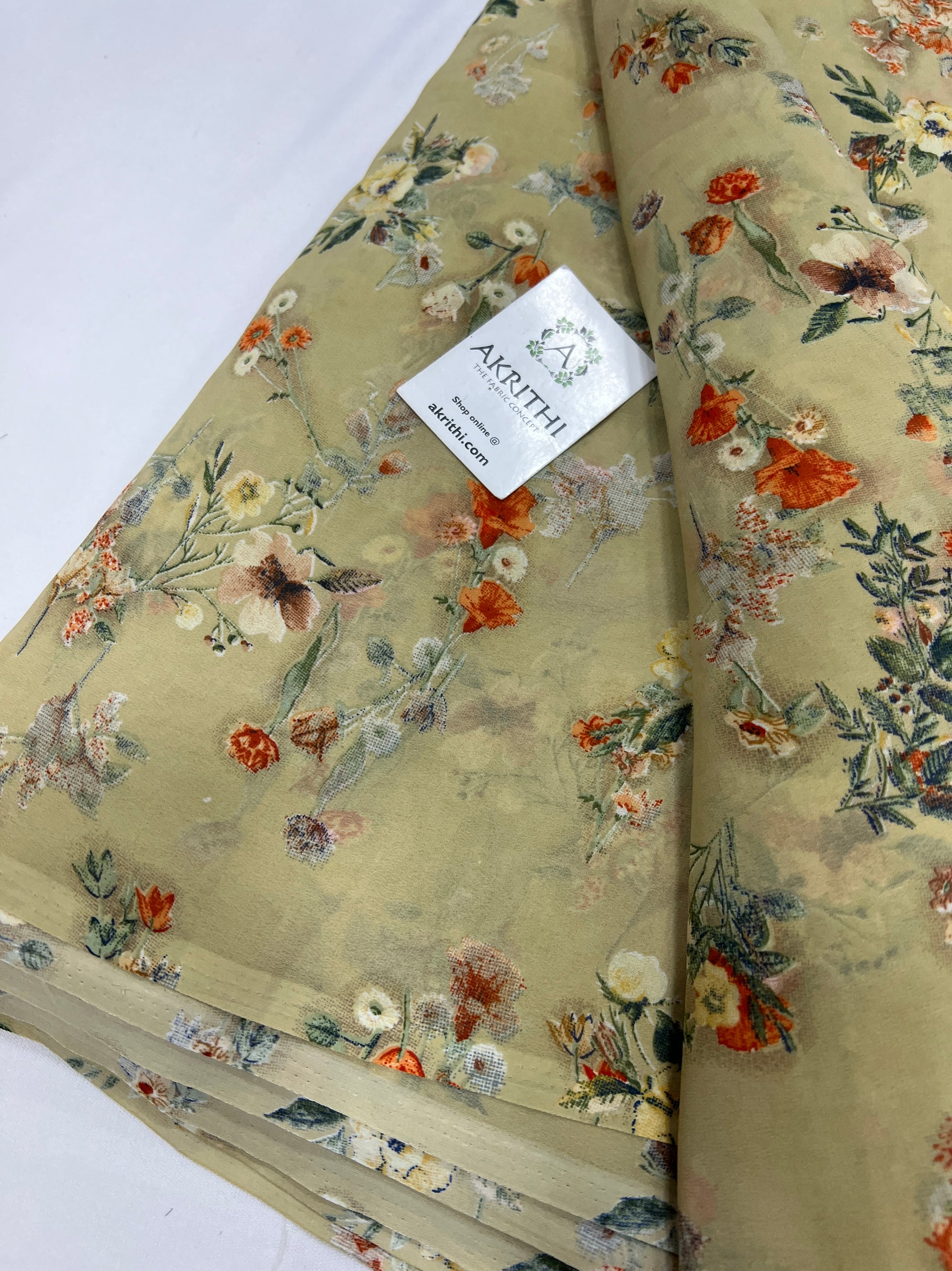 Floral printed georgette fabric