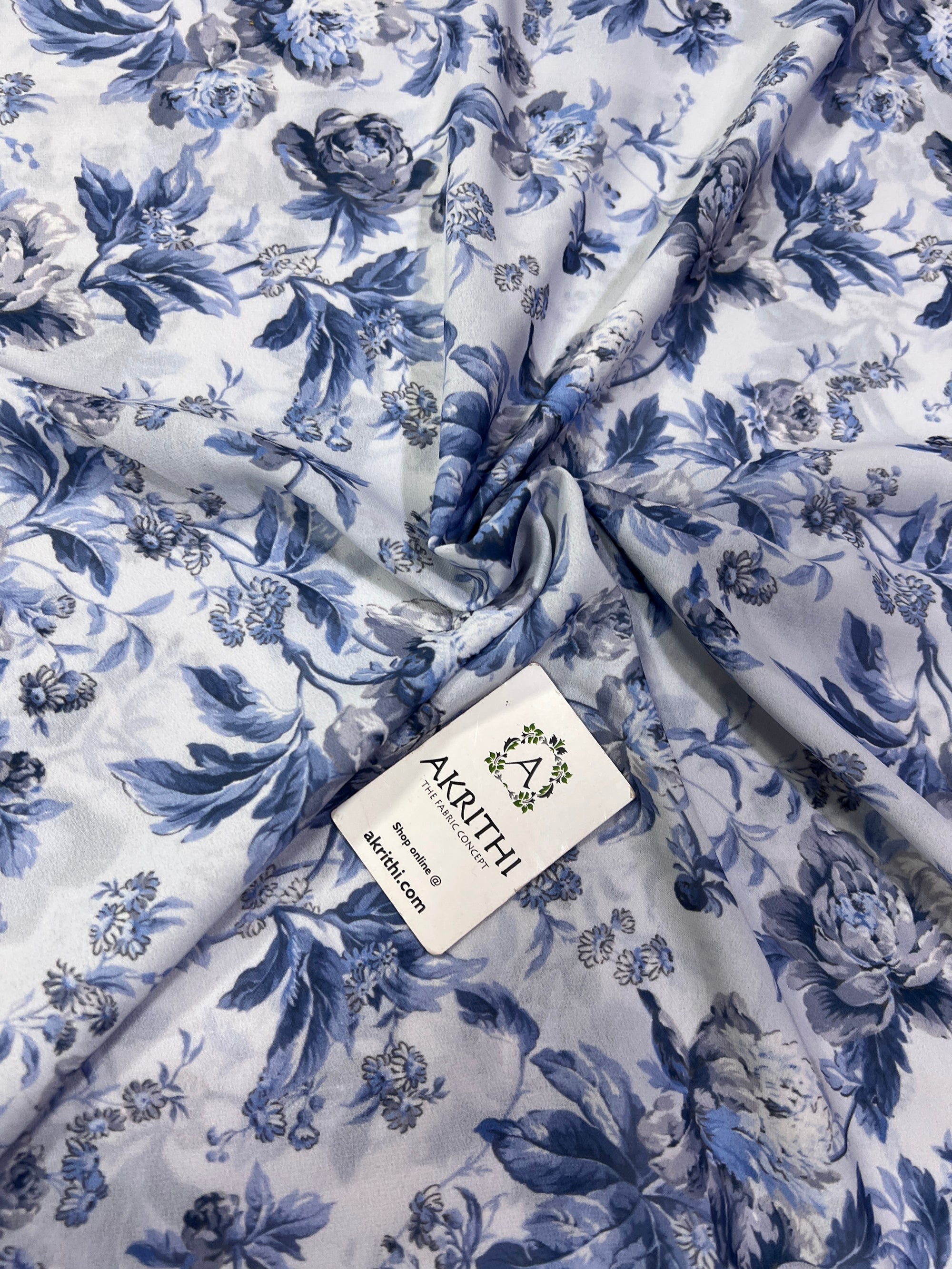 Digital floral printed georgette fabric